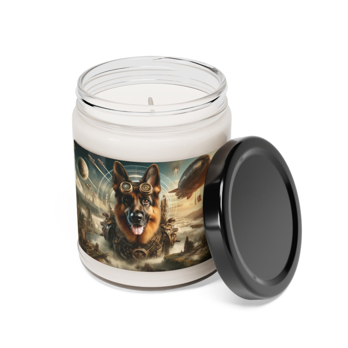 Steampunk Fantasy German Shepherd Scented Soy Candle, 9oz