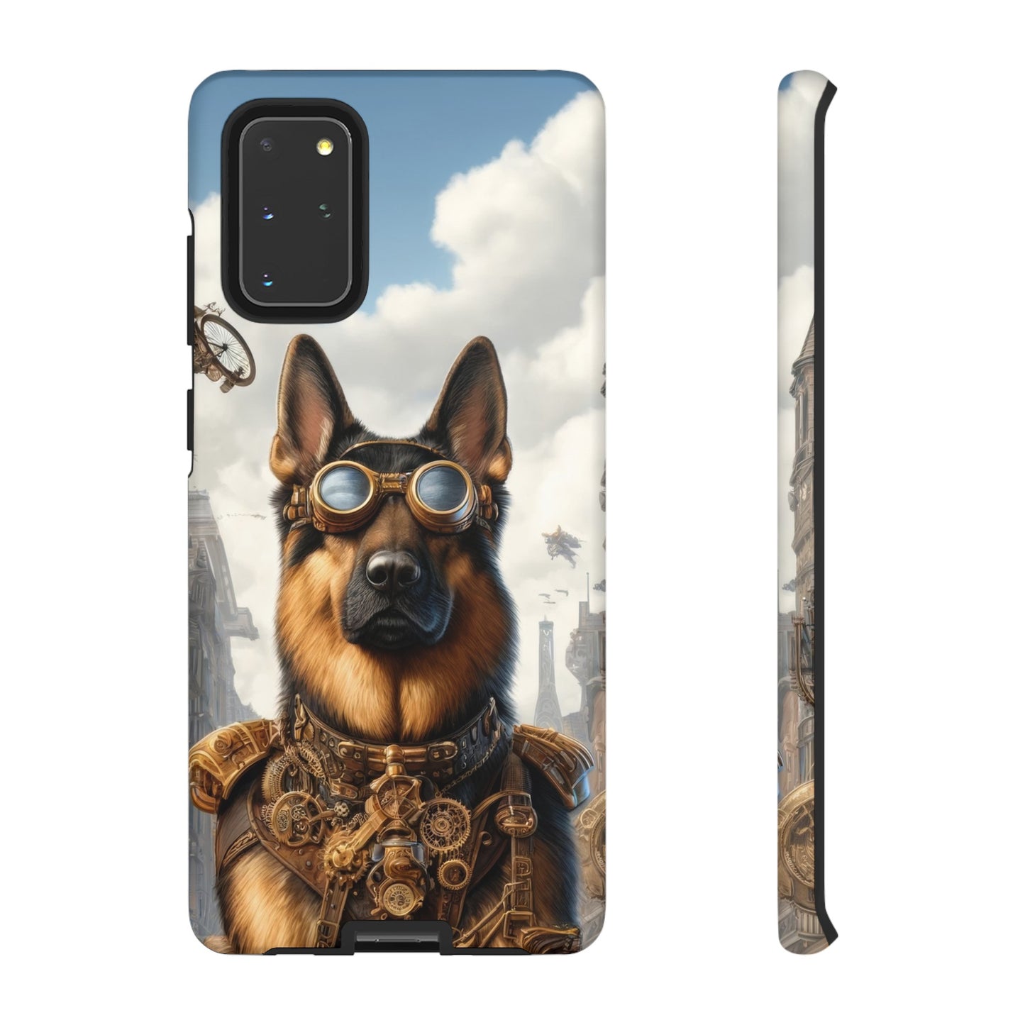 Realism and steampunk German Shepherd Phone Case