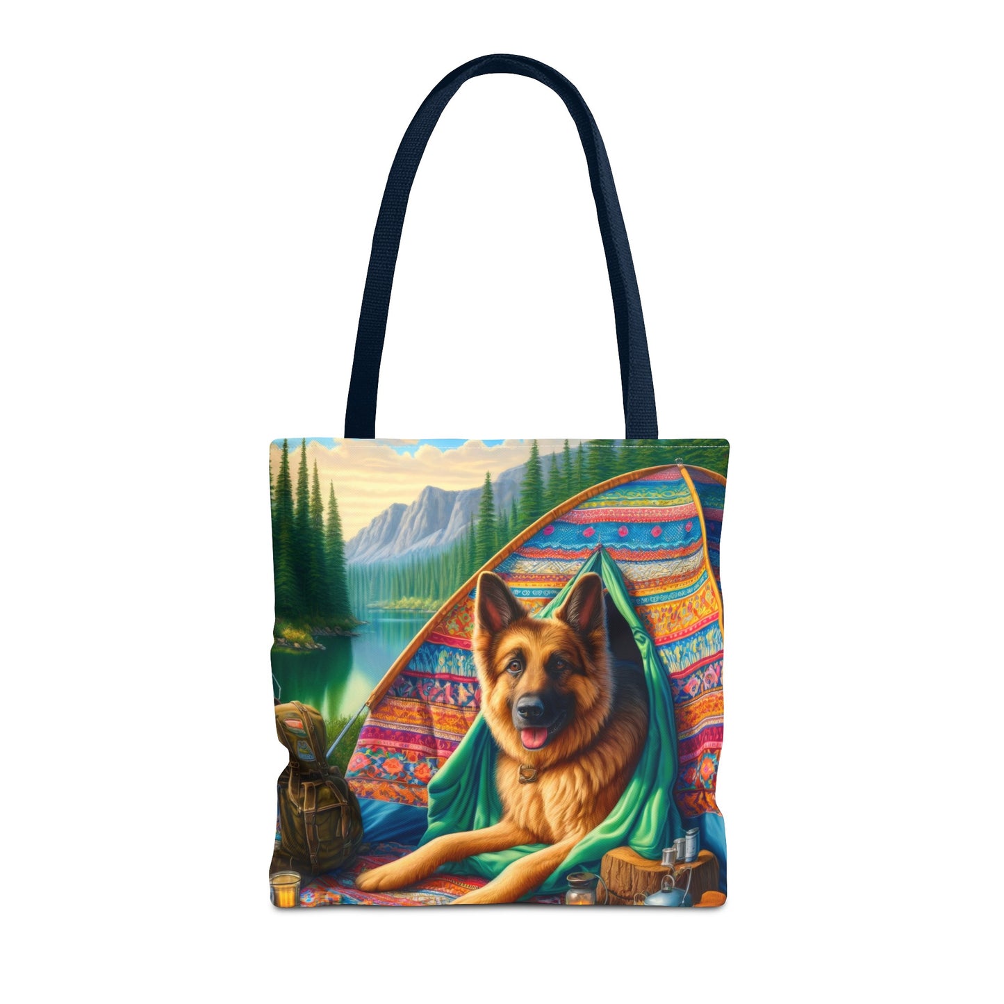 German Shepherd Camping Tote Bag