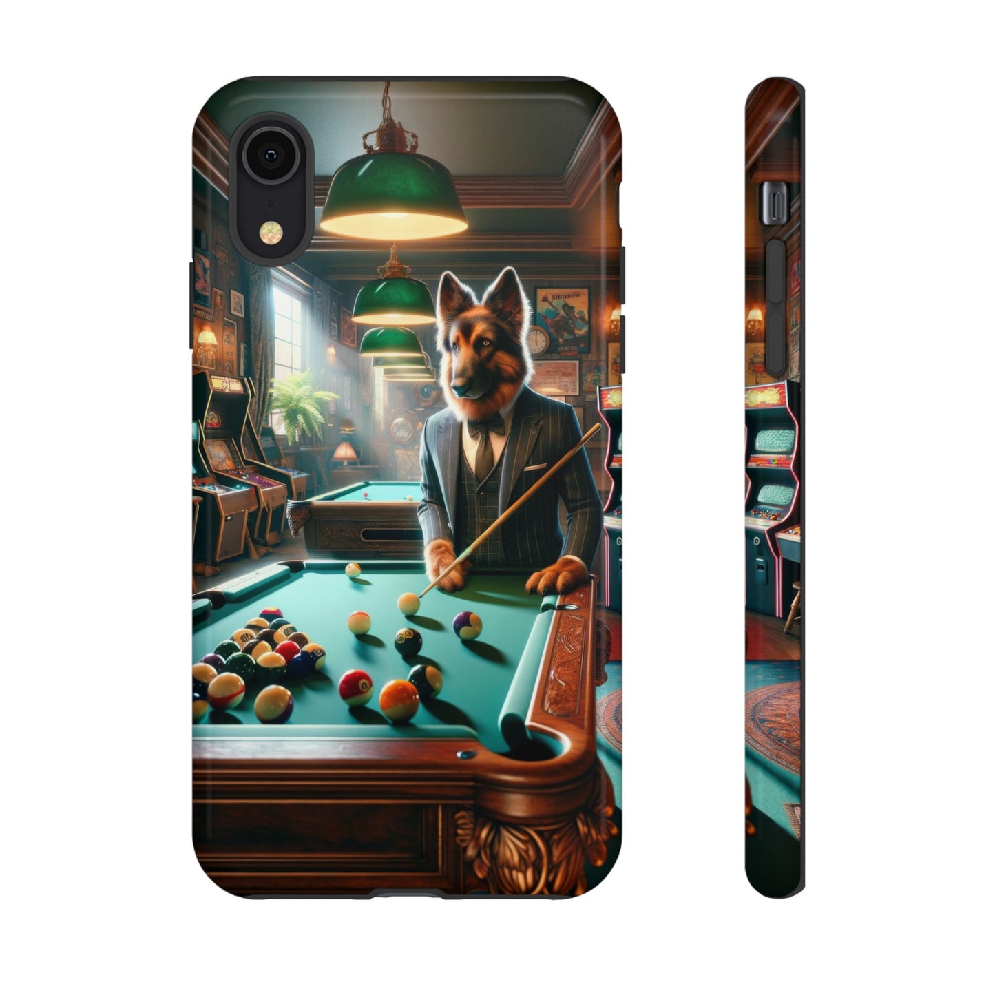 German Shepherd Playing Pool Phone Case