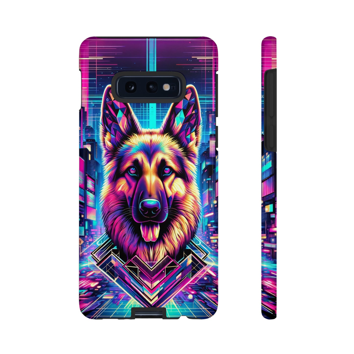 Glitch art German Shepherd Phone Case