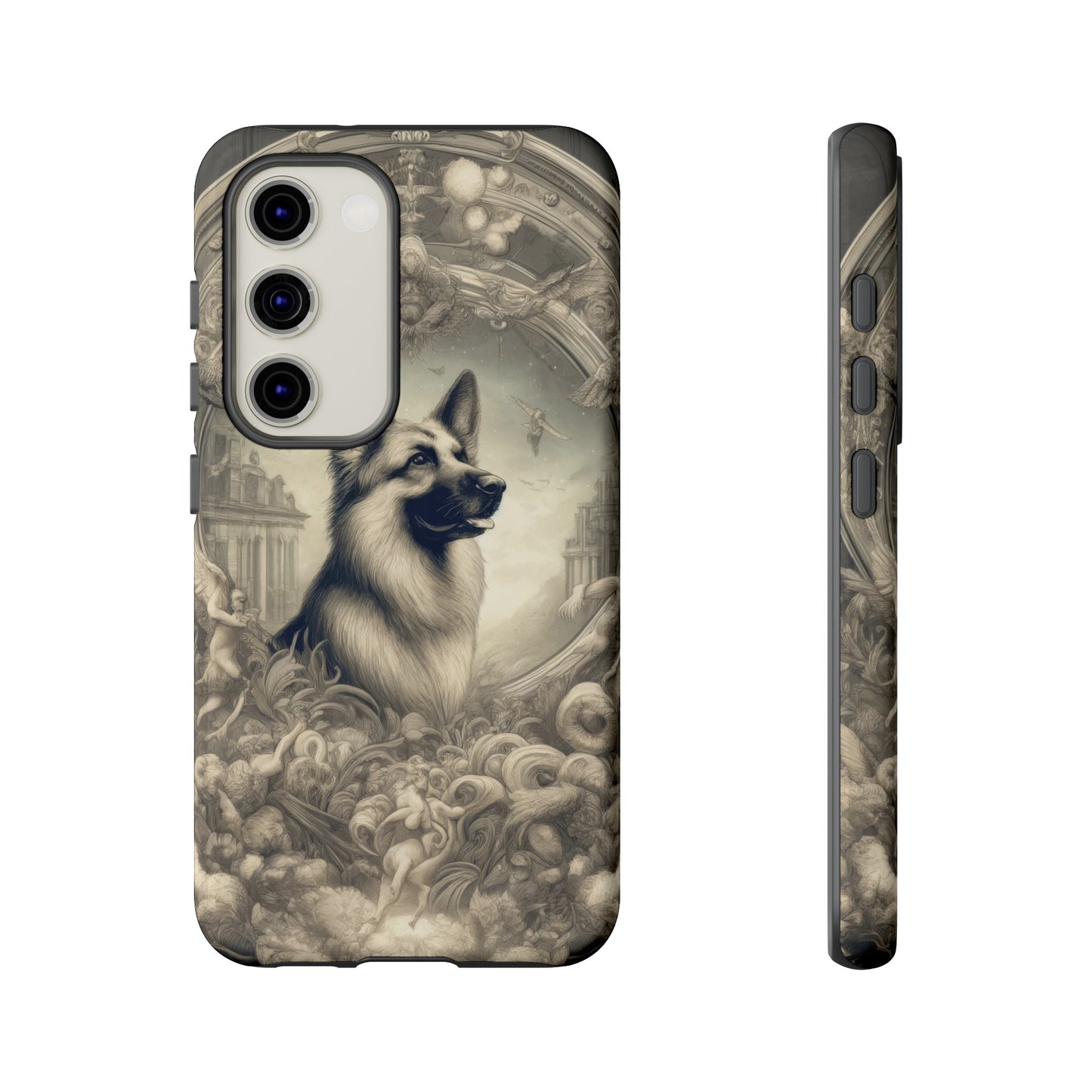 Dreamy fantasy and rococo German Shepherd Phone Case