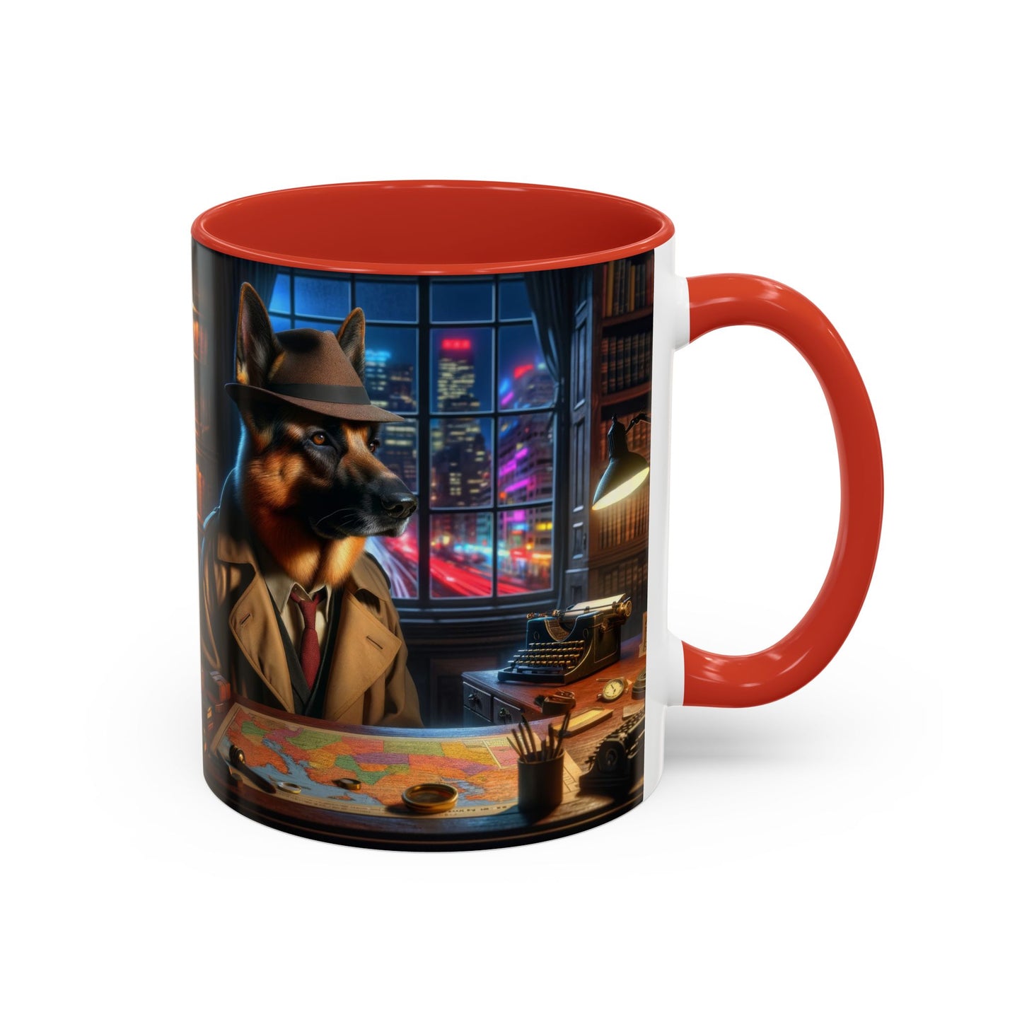 German Shepherd Investigating as a Detective Coffee Mug