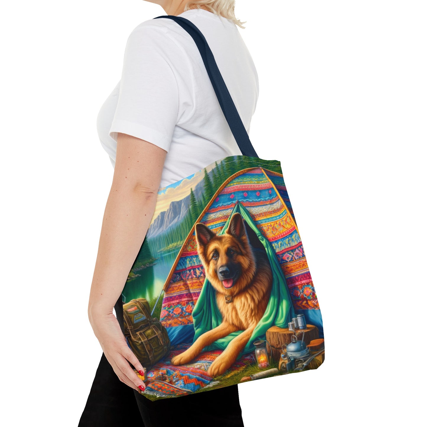 German Shepherd Camping Tote Bag