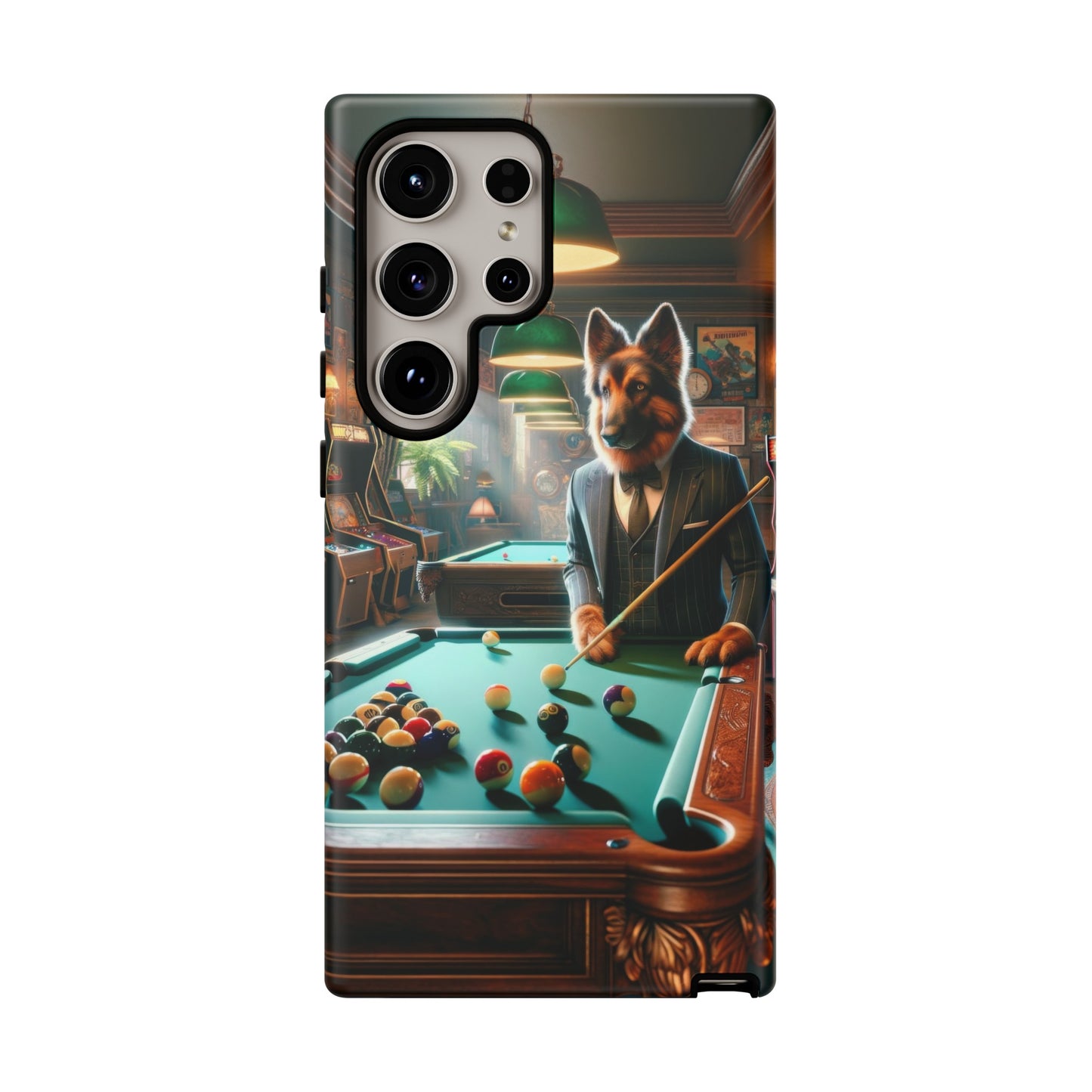 German Shepherd Playing Pool Phone Case