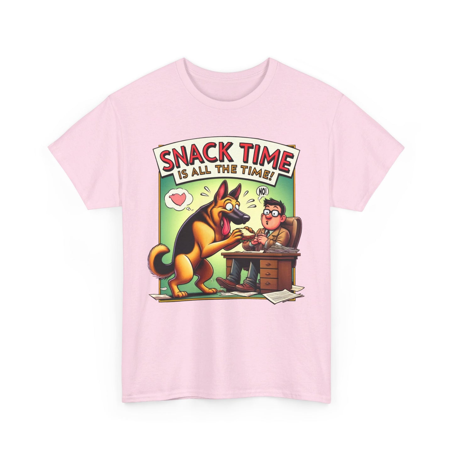 Snack Time is all the Time T-Shirt (13 colors) (German Shepherd)