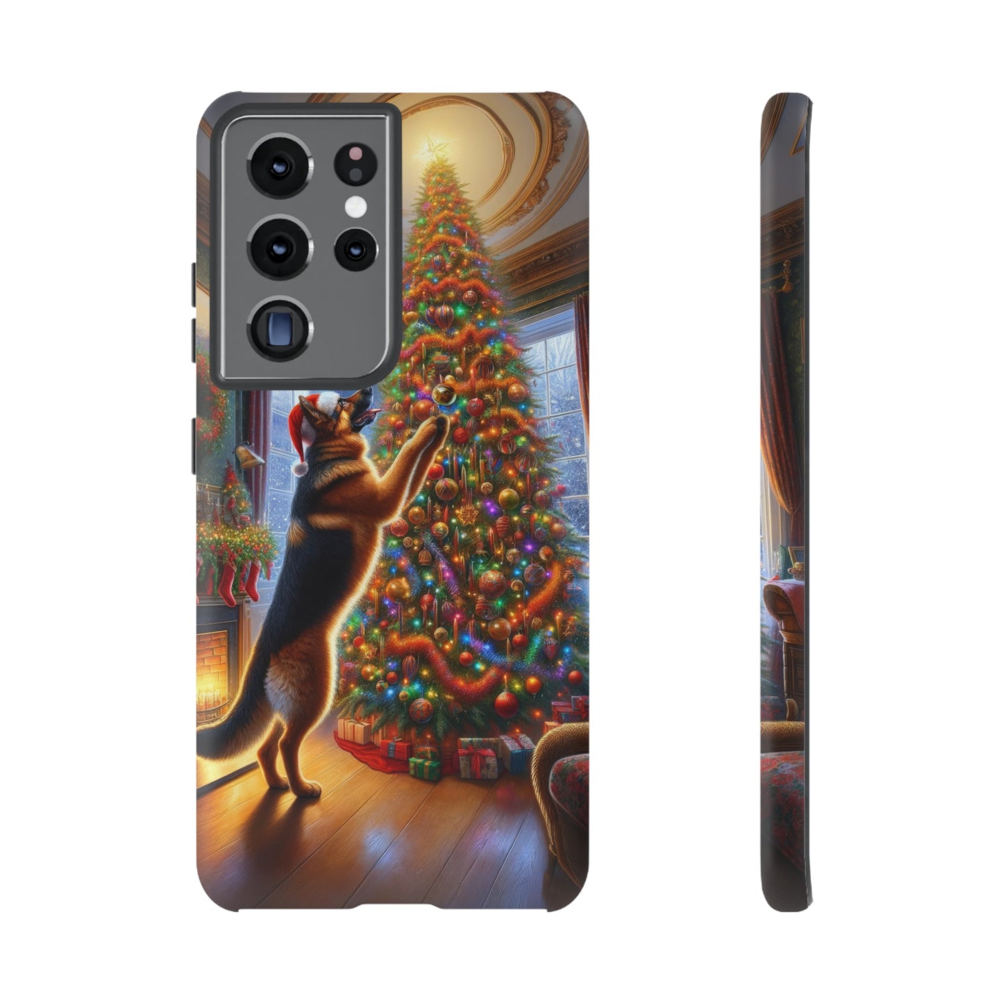 German Shepherd Christmas Tree Phone Case