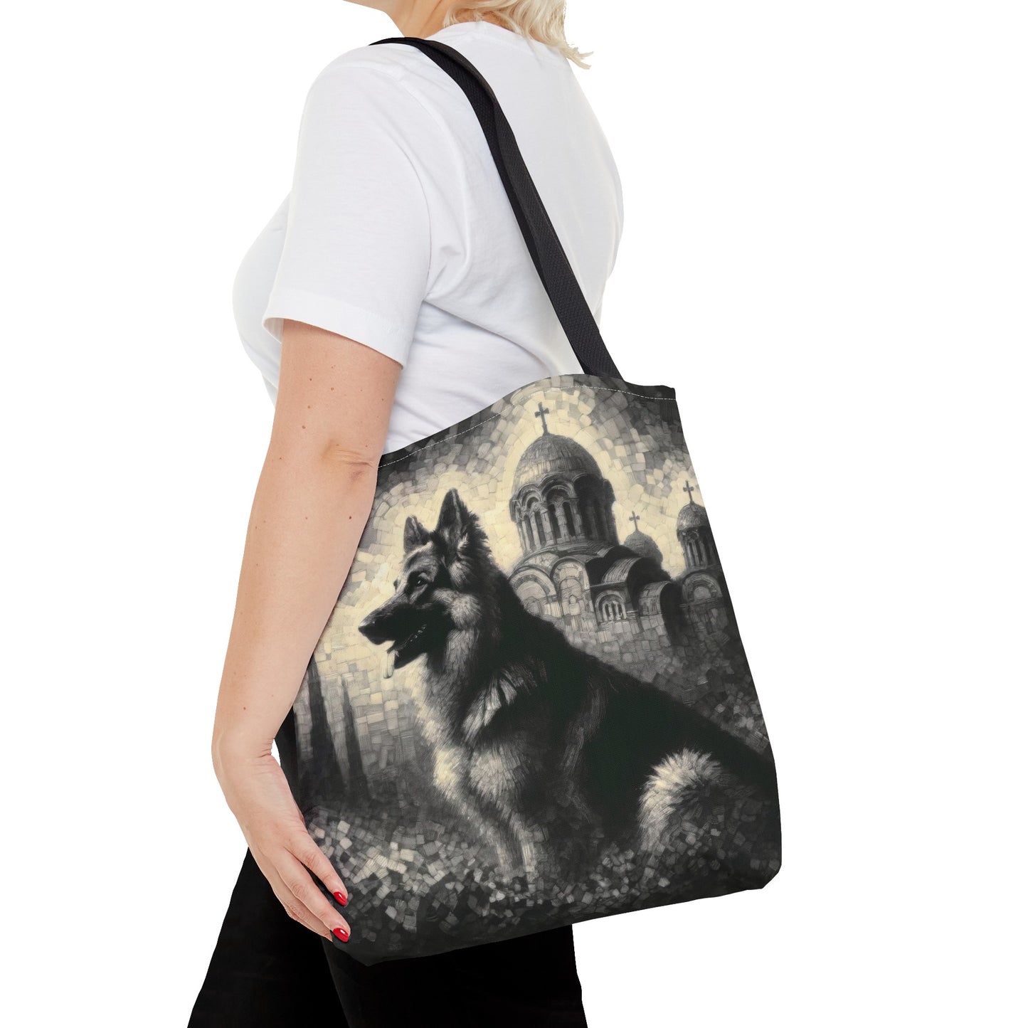 Neo-impressionism German Shepherd Tote Bag