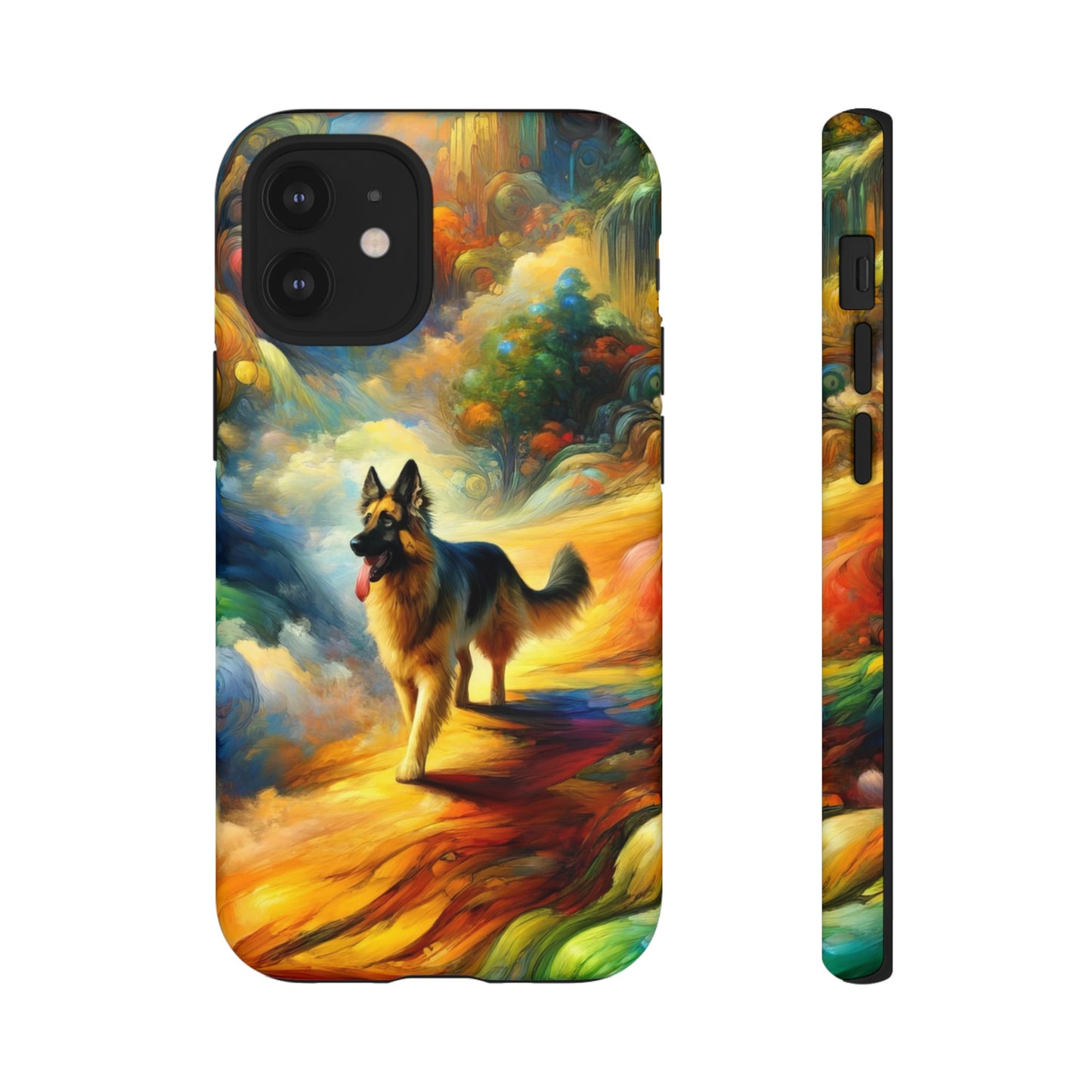 Fantasy and fauvism German Shepherd Phone Case