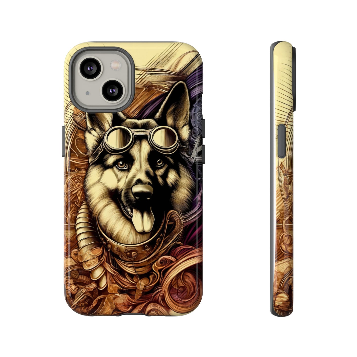 Steampunk German Shepherd Phone Case