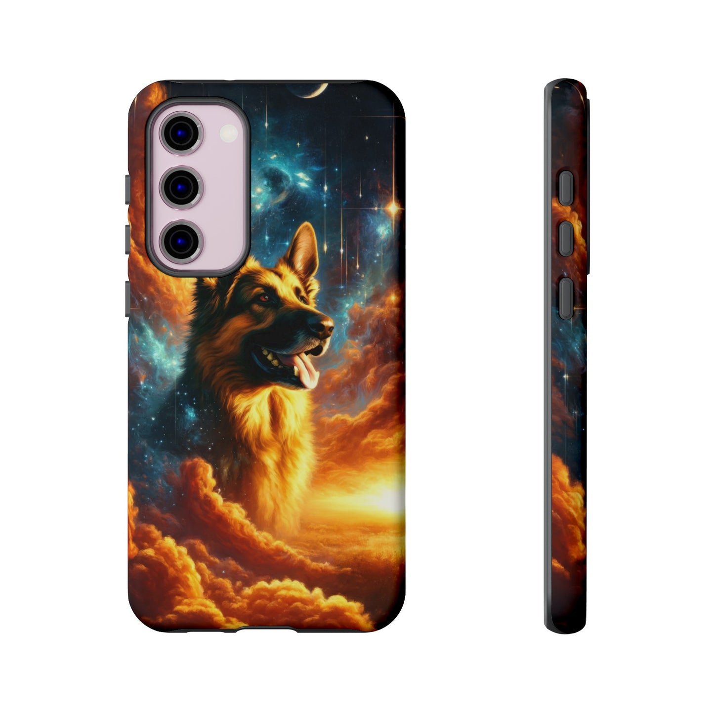 Sci-fi and stars-themed German Shepherd Phone Case