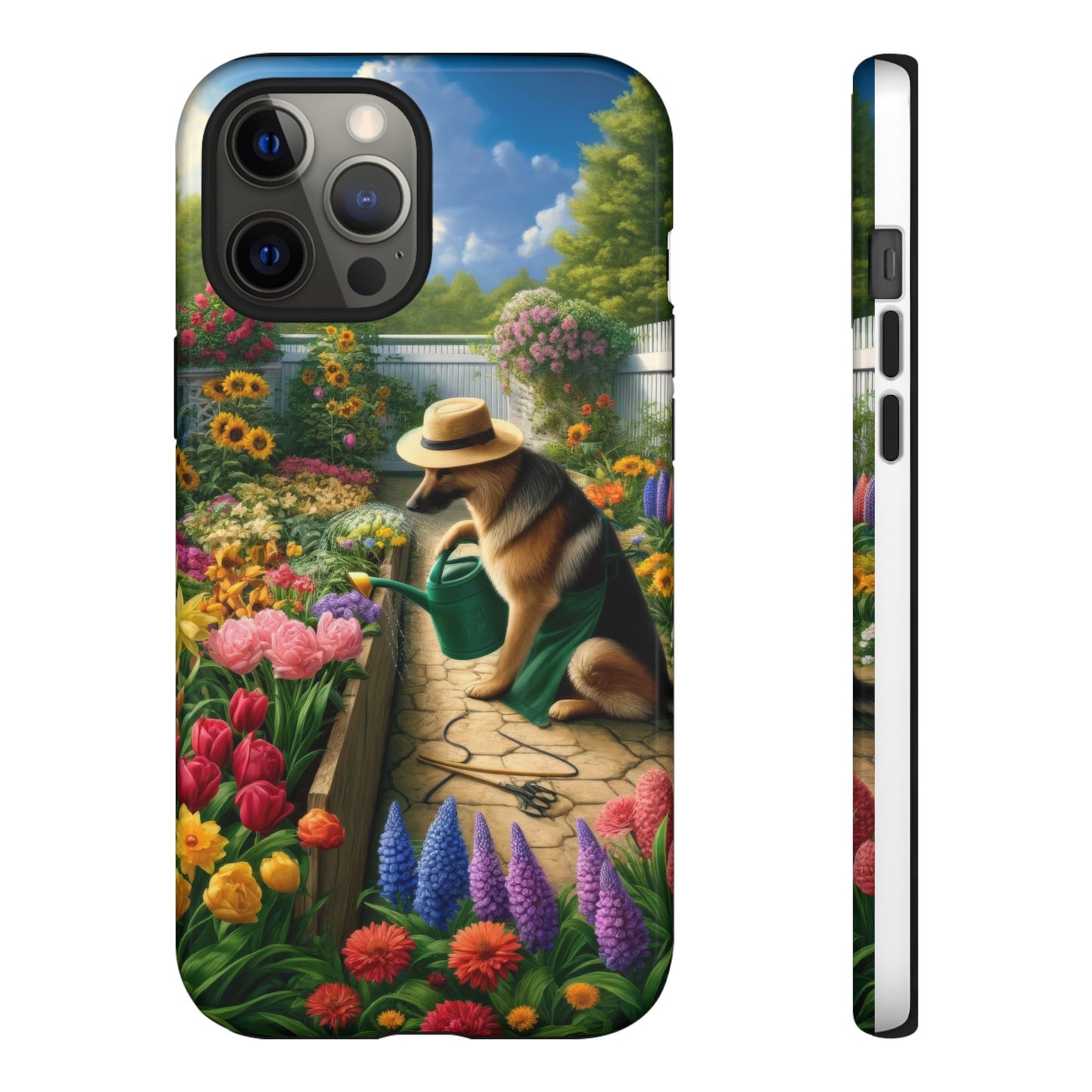 German Shepherd Gardening Phone Case