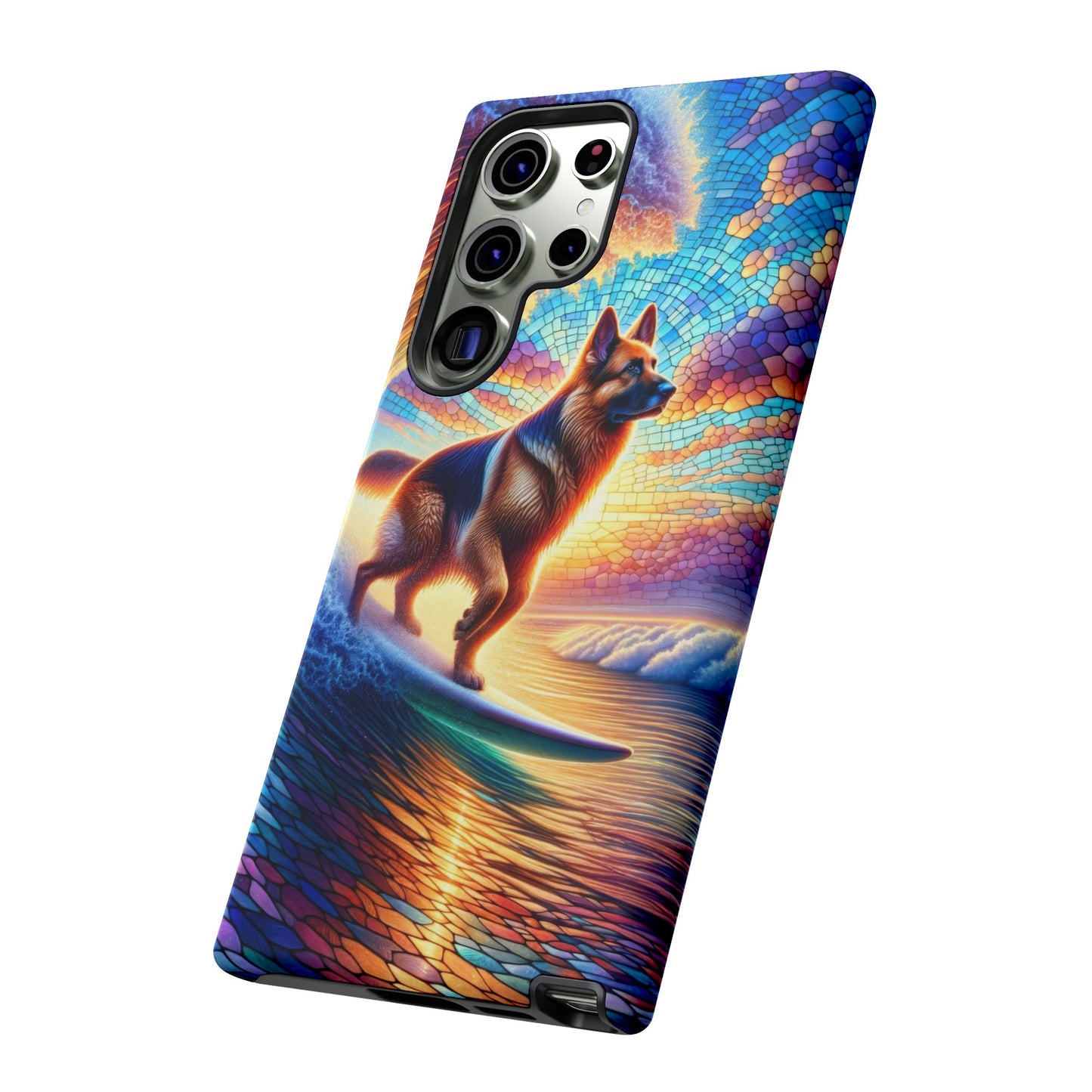 German Shepherd Surfing Phone Case