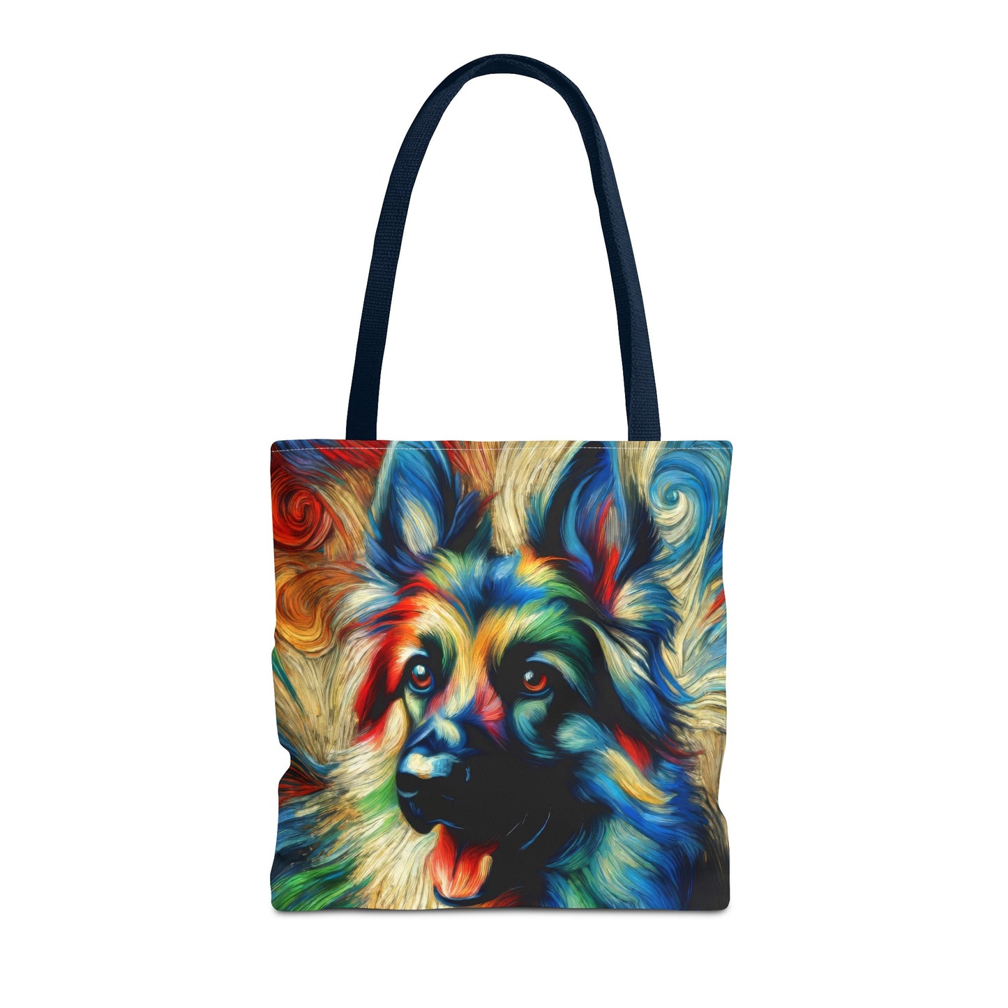 Fauvism scratchboard technique German Shepherd Tote Bag