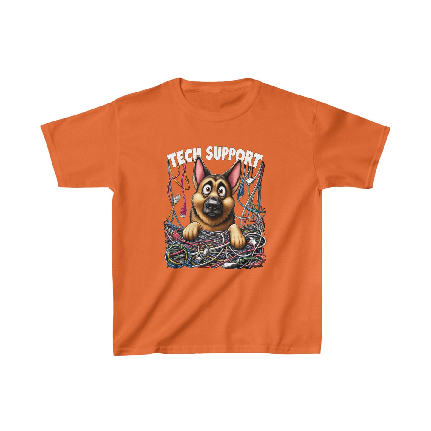 Tech Support Kids Size T-Shirt (Multi colors) (German Shepherd)