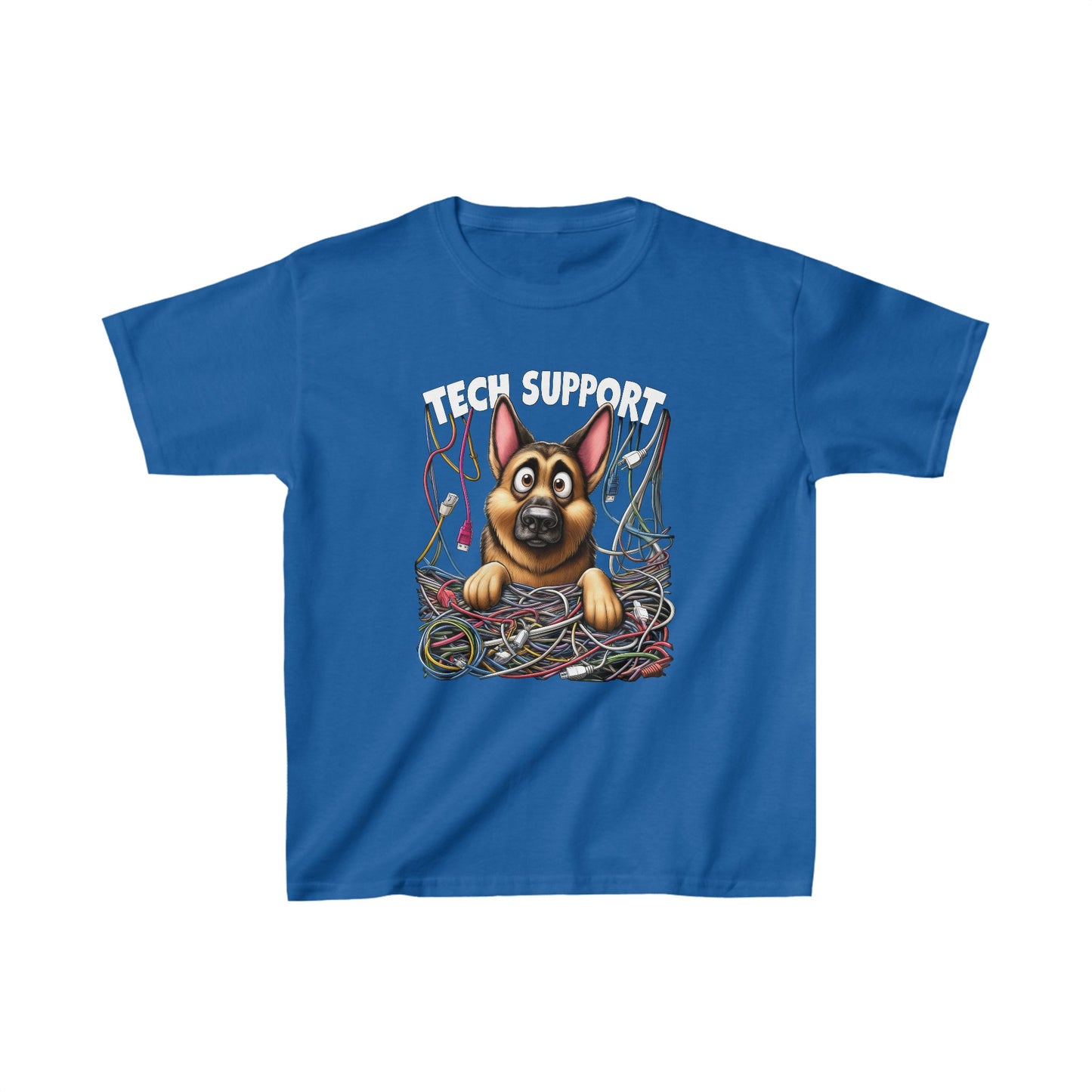 Tech Support Kids Size T-Shirt (Multi colors) (German Shepherd)