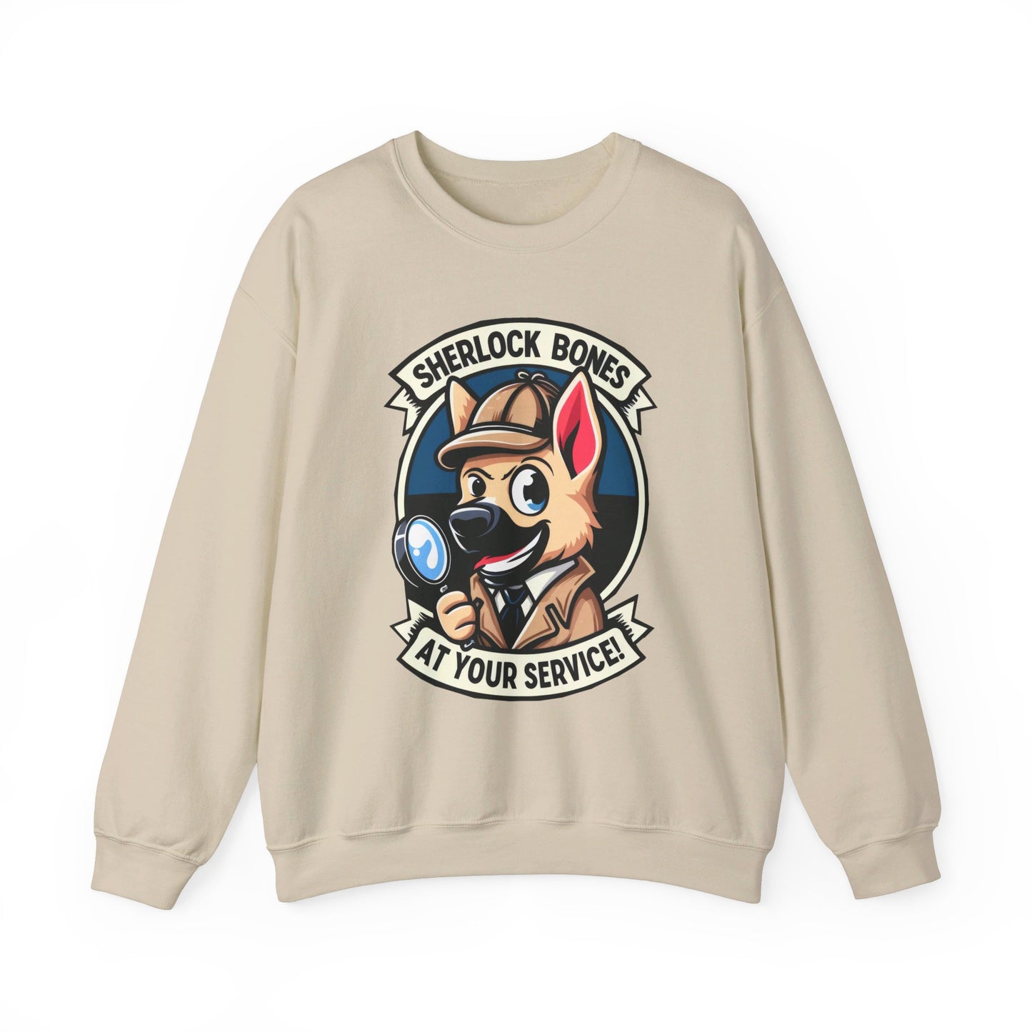 Sherlock Bones Sweatshirt (10 colors) (German Shepherd)