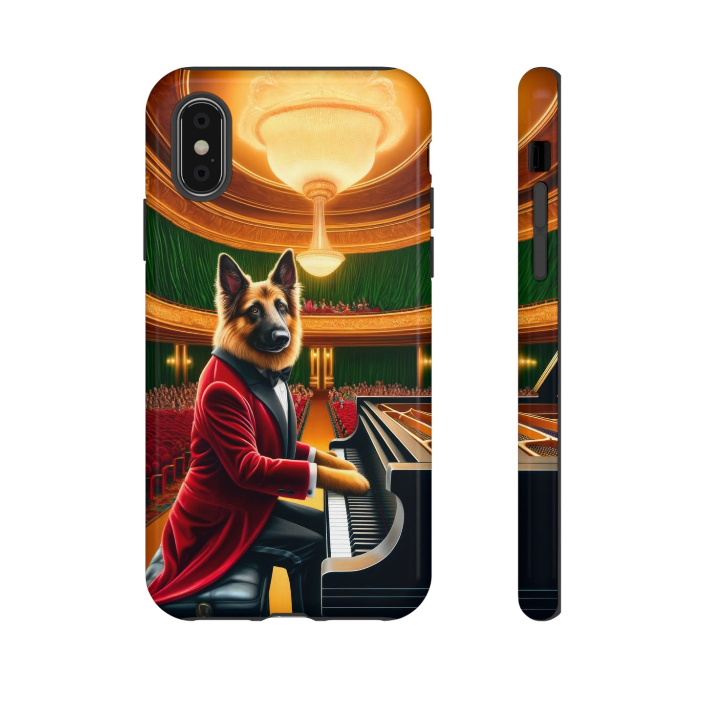 German Shepherd Playing the Piano Phone Case