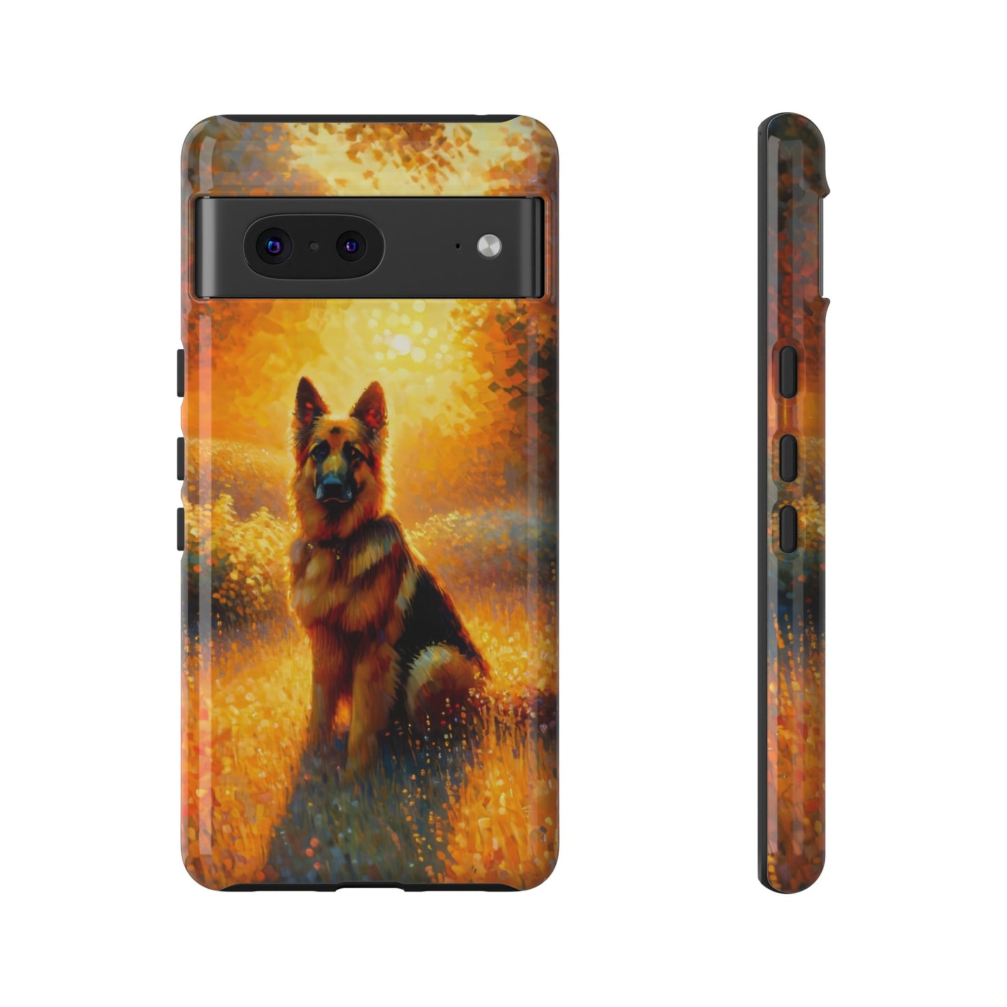 Golden hour and neo-impressionism German Shepherd Phone Case