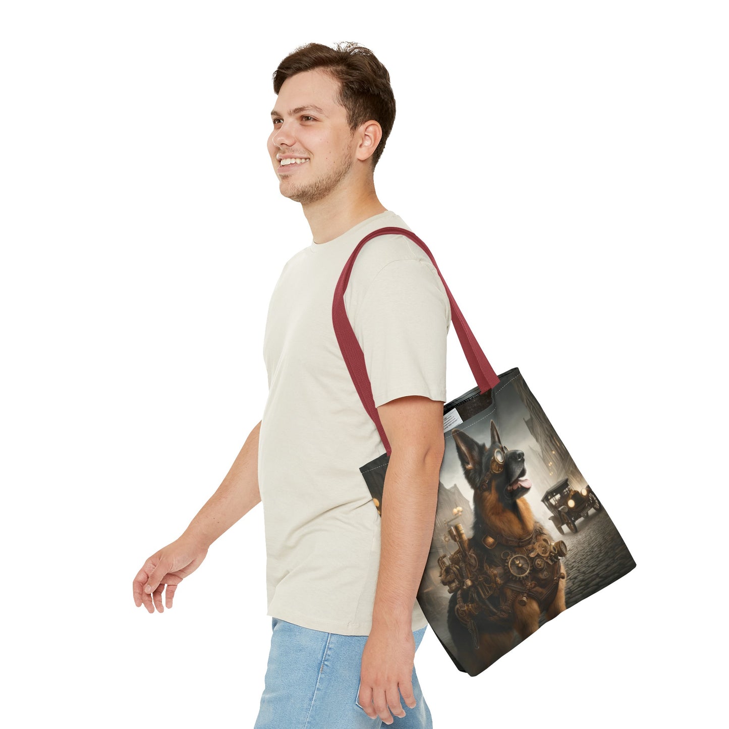 Realism and steampunk German Shepherd Tote Bag