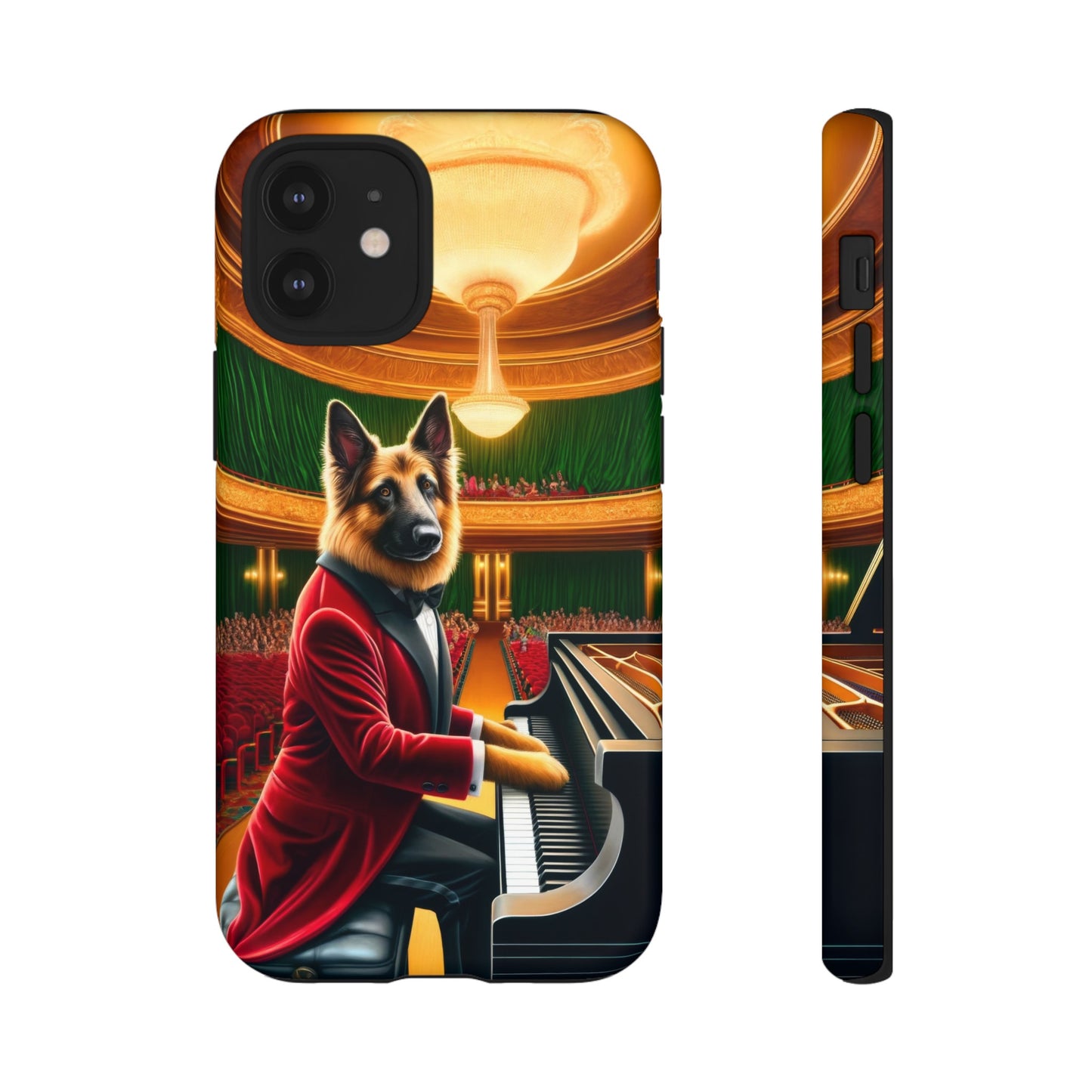 German Shepherd Playing the Piano Phone Case