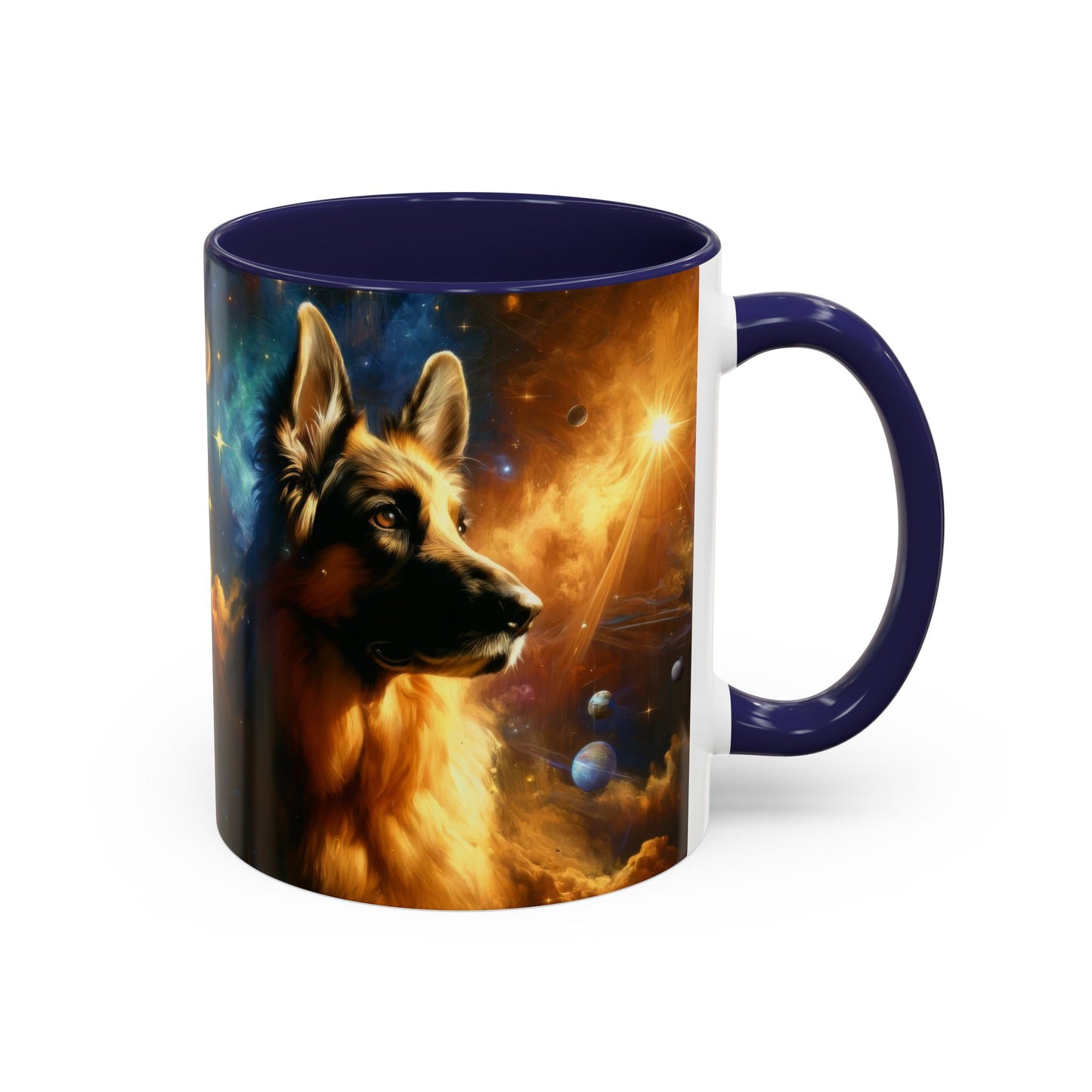 Sci-fi and stars-themed German Shepherd Coffee Mug