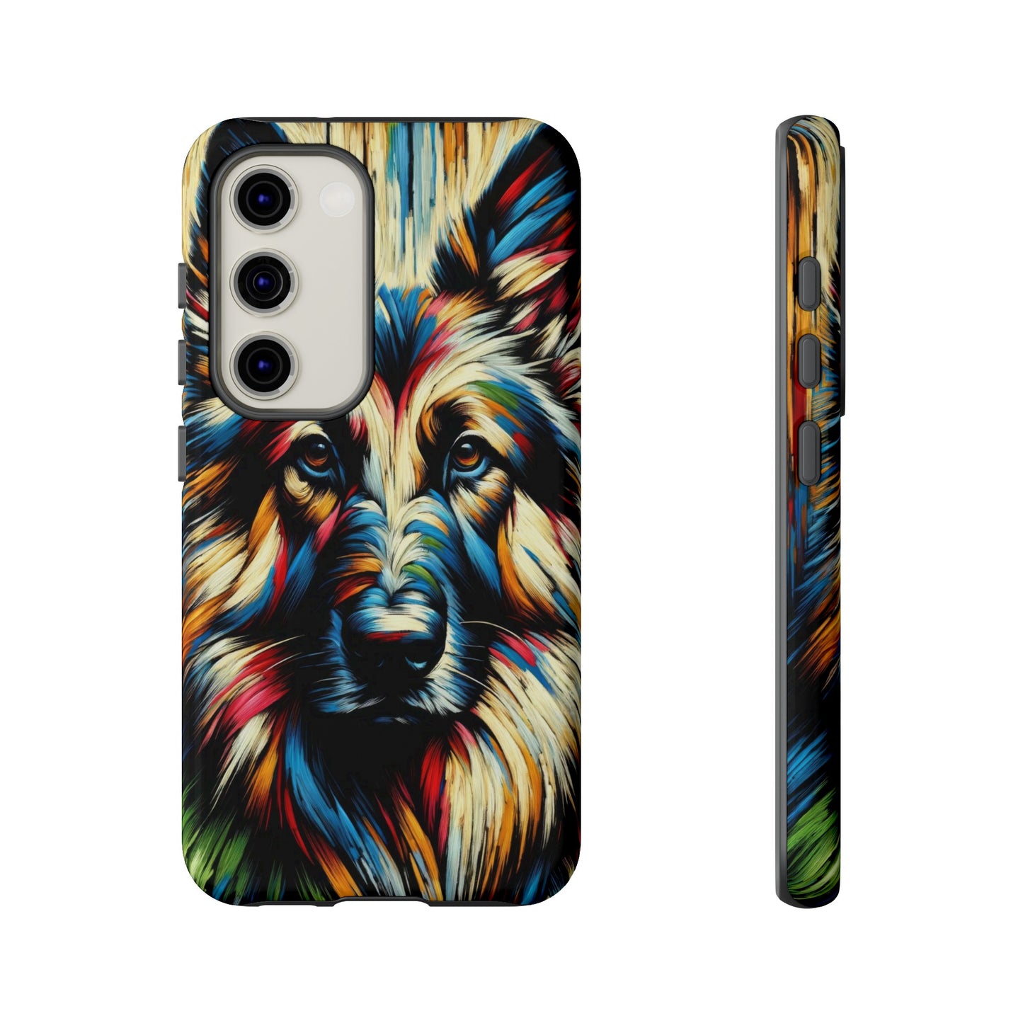 Fauvism scratchboard technique German Shepherd Phone Case