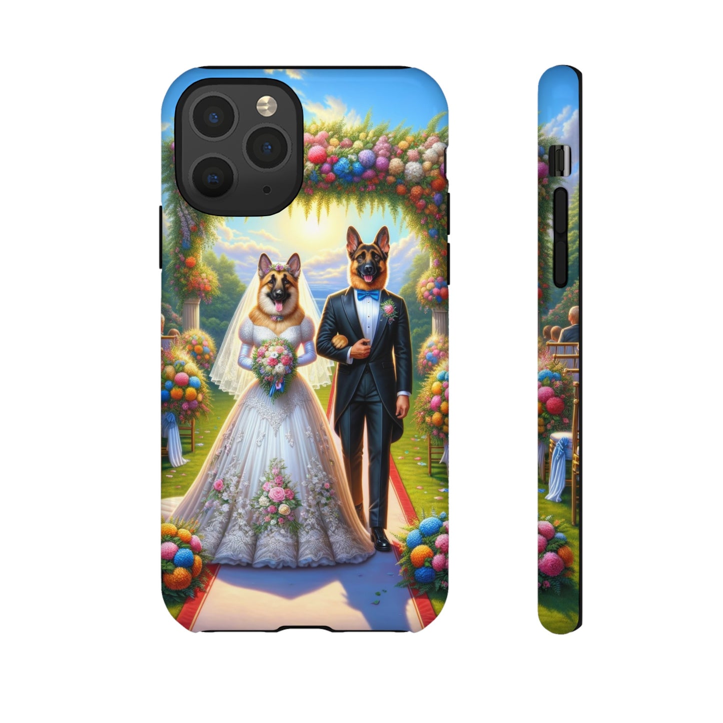 German Shepherds getting Married  Phone Case