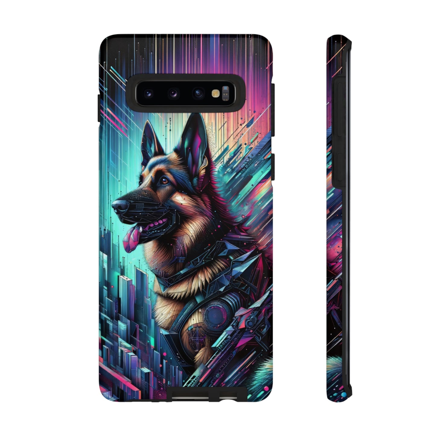 Futurism and gothic German Shepherd Phone Case