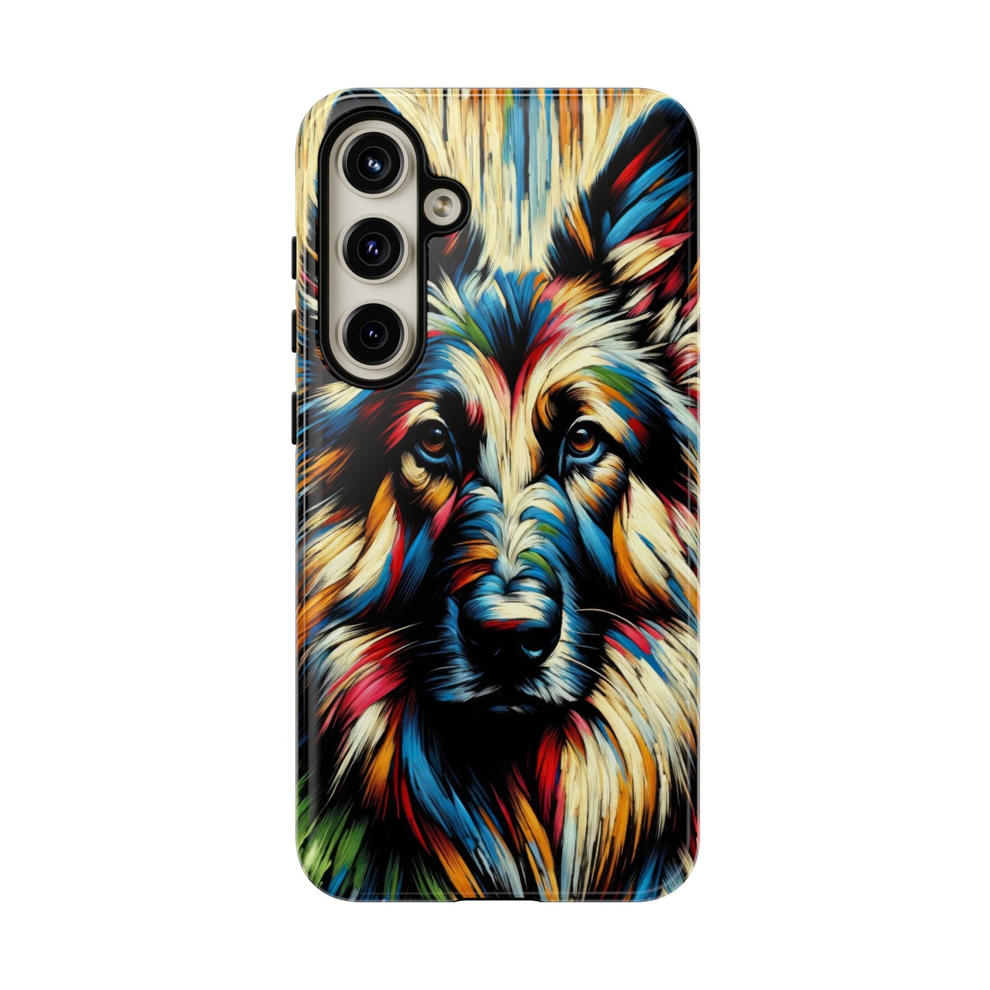 Fauvism scratchboard technique German Shepherd Phone Case