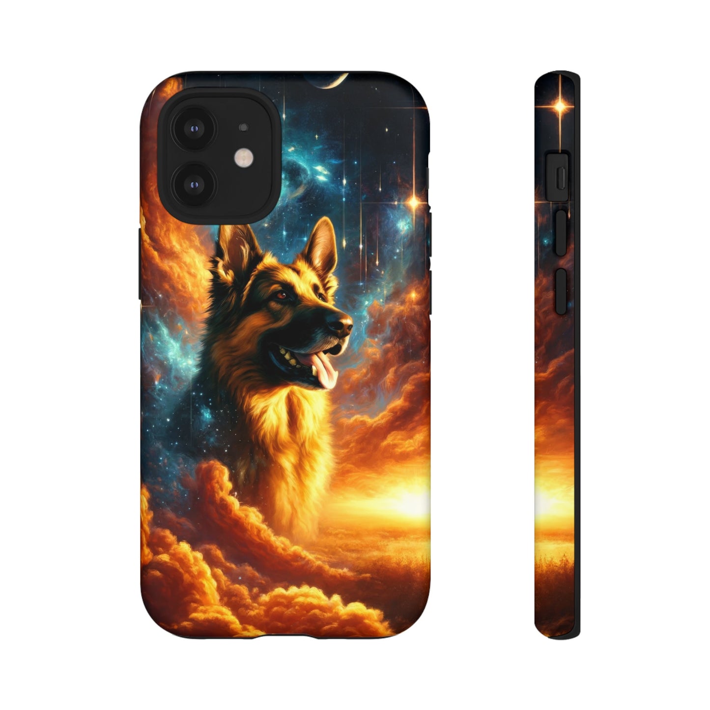 Sci-fi and stars-themed German Shepherd Phone Case