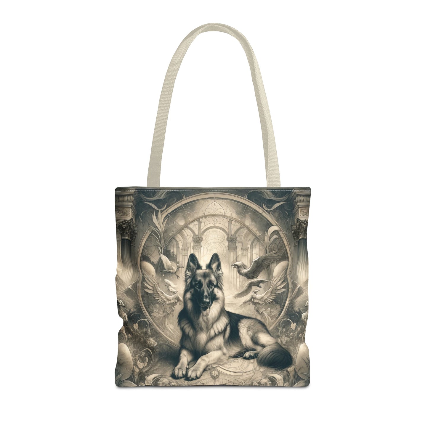 Dreamy fantasy and rococo German Shepherd Tote Bag