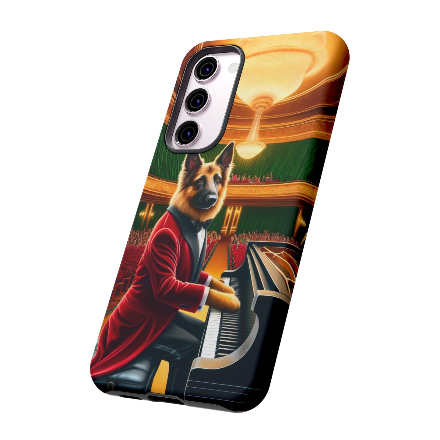 German Shepherd Playing the Piano Phone Case