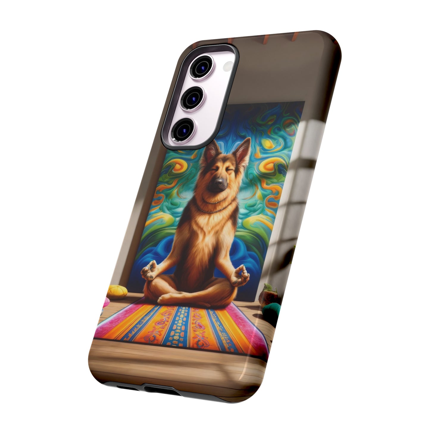 German Shepherd Meditating Phone Case