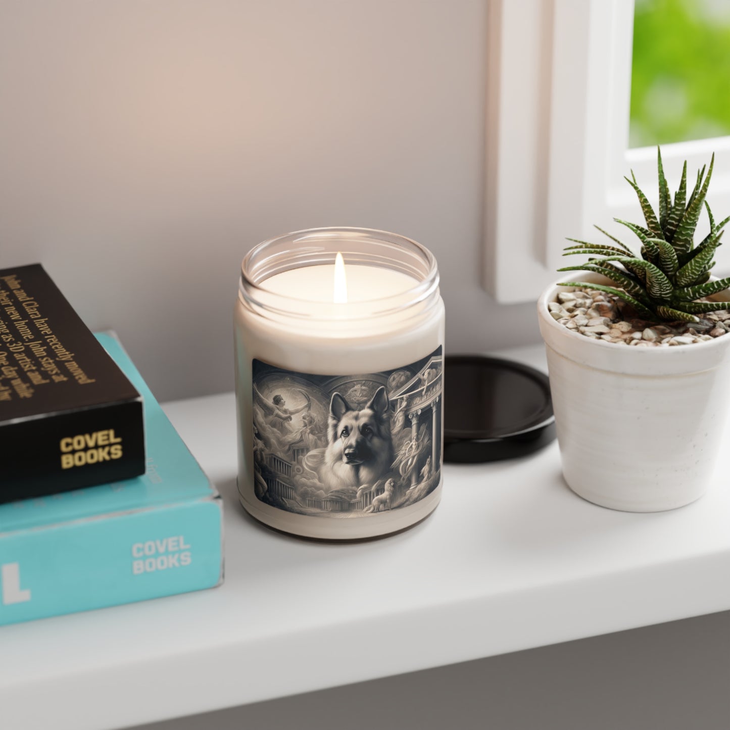 Neo-classicism and dreamy fantasy German Shepherd Scented Soy Candle, 9oz