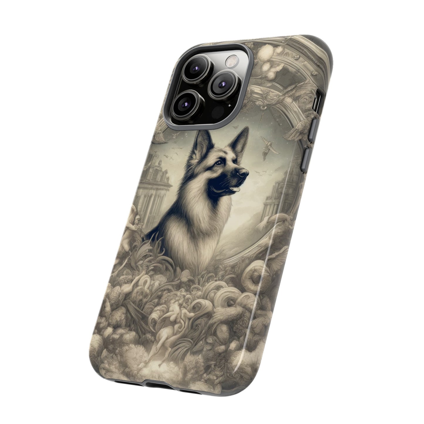 Dreamy fantasy and rococo German Shepherd Phone Case