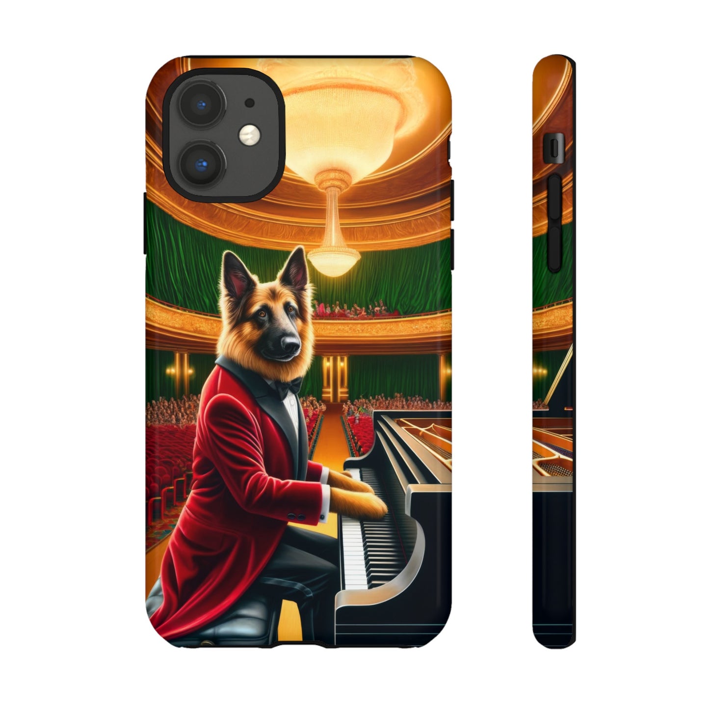 German Shepherd Playing the Piano Phone Case