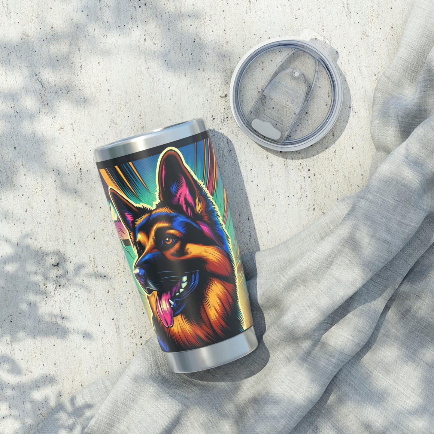 Comic book style German Shepherd 20oz Tumbler