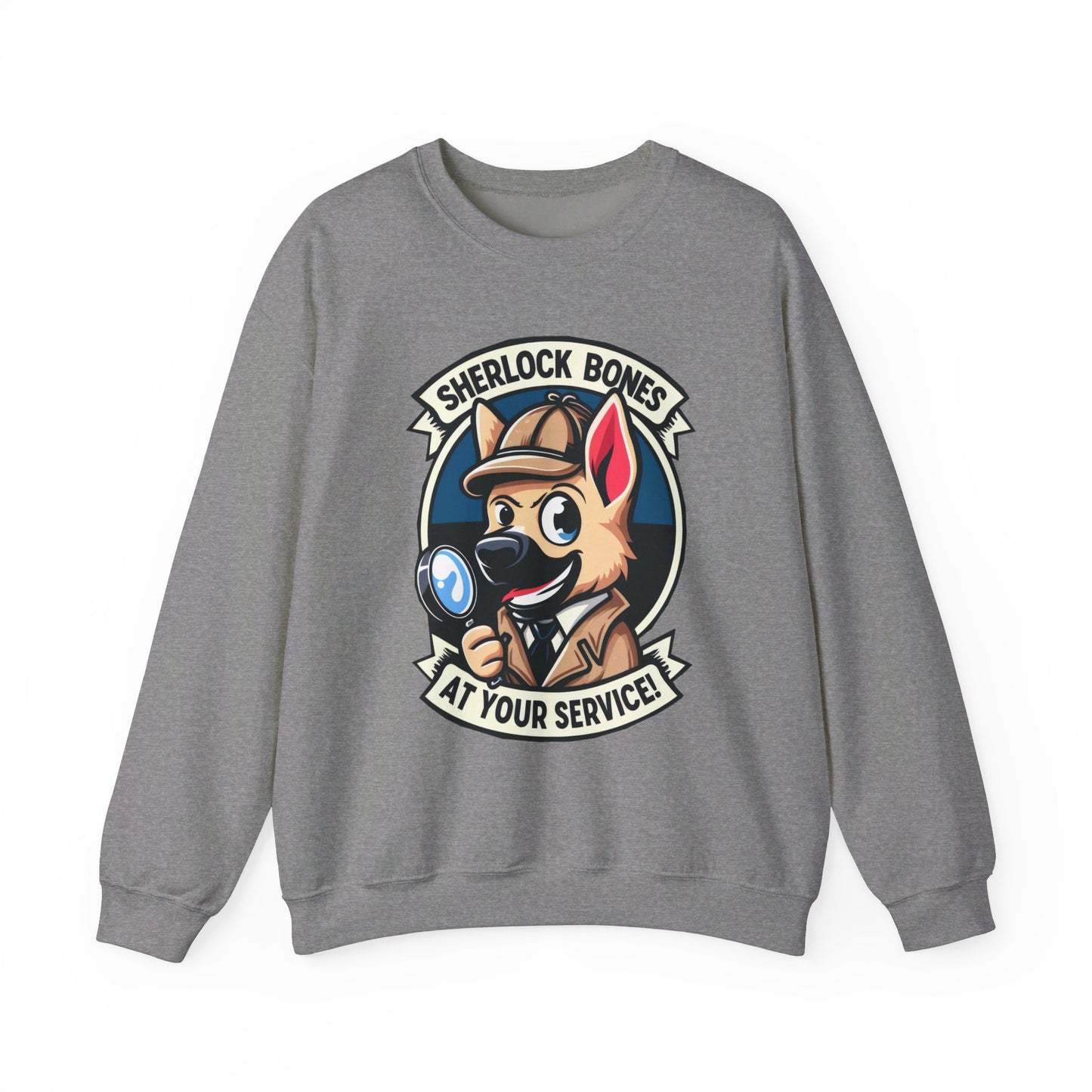 Sherlock Bones Sweatshirt (10 colors) (German Shepherd)