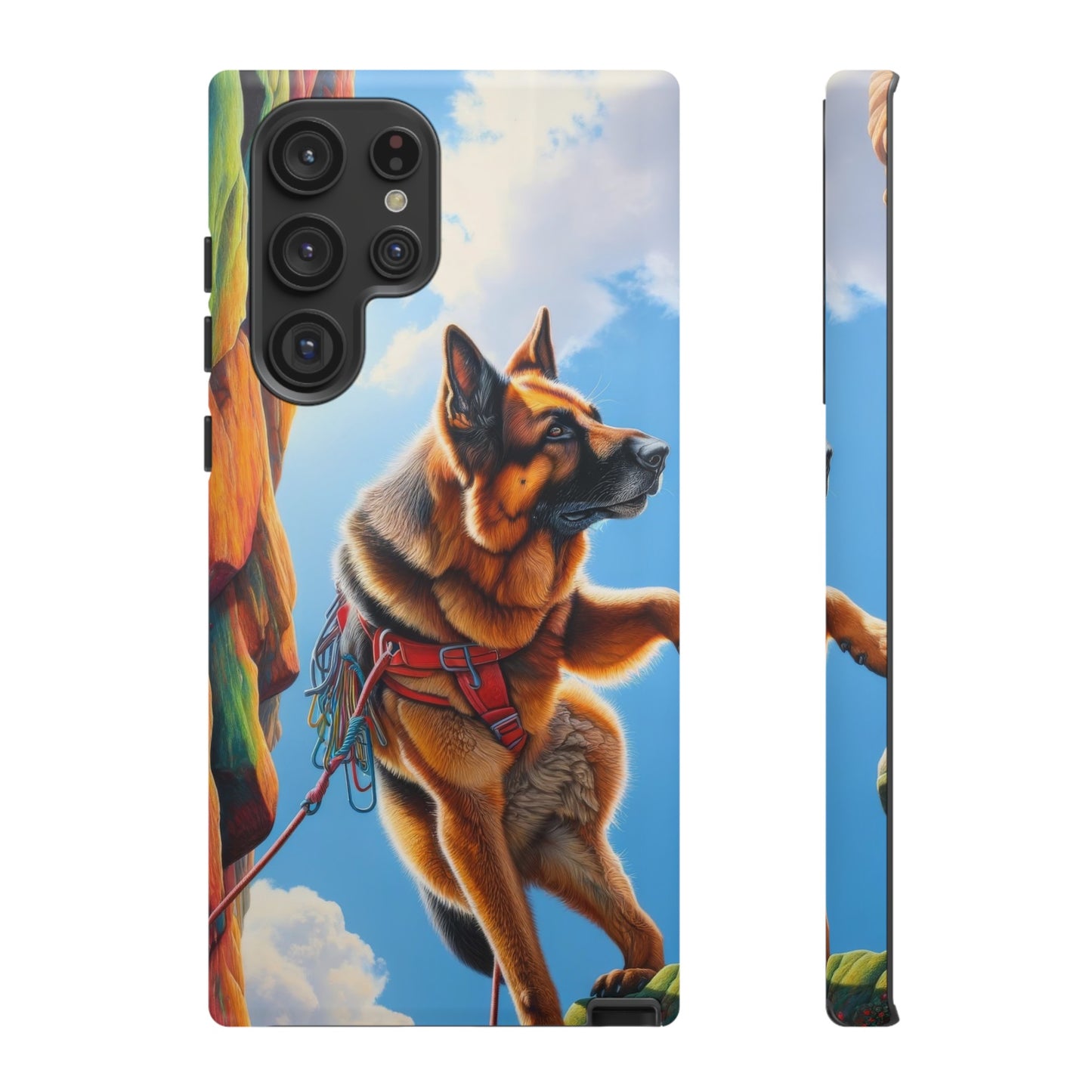 German Shepherd Rock climbing Phone Case