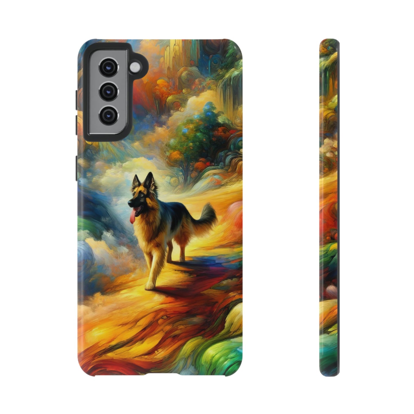 Fantasy and fauvism German Shepherd Phone Case