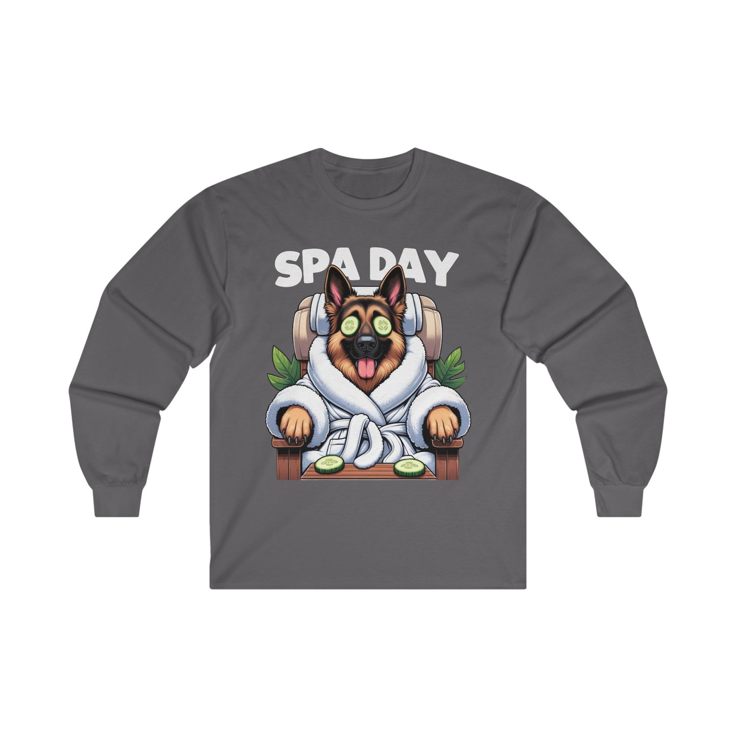 Spa Day Long Sleeve Shirt (20 colors) (German Shepherd)