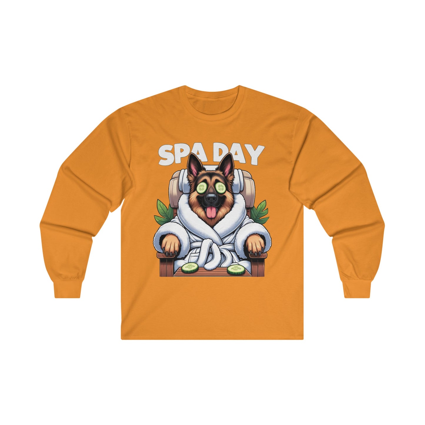 Spa Day Long Sleeve Shirt (20 colors) (German Shepherd)