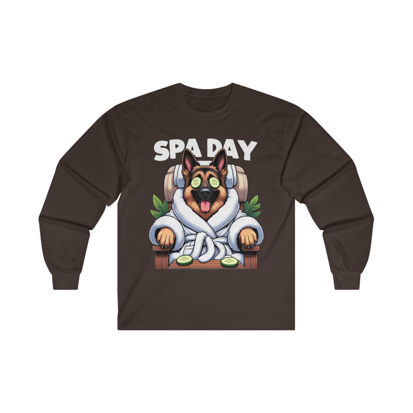 Spa Day Long Sleeve Shirt (20 colors) (German Shepherd)