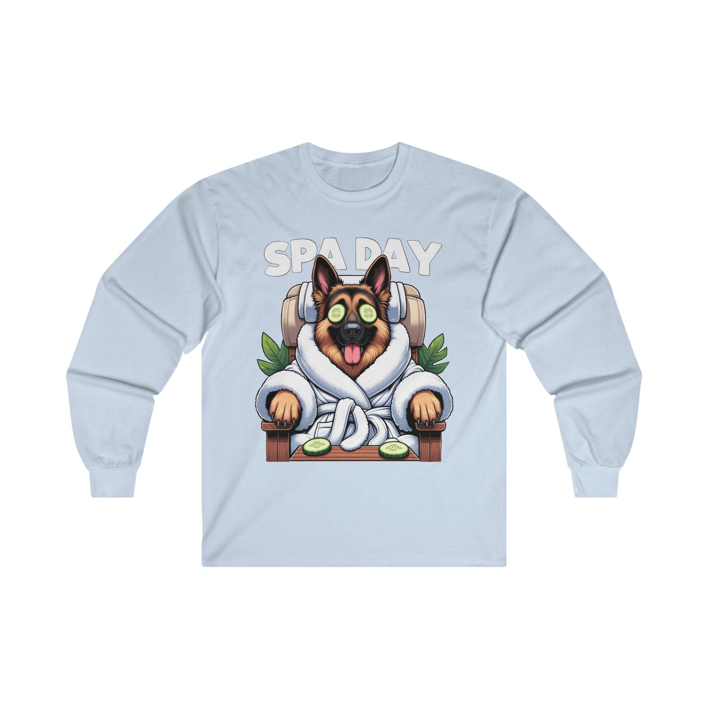 Spa Day Long Sleeve Shirt (20 colors) (German Shepherd)