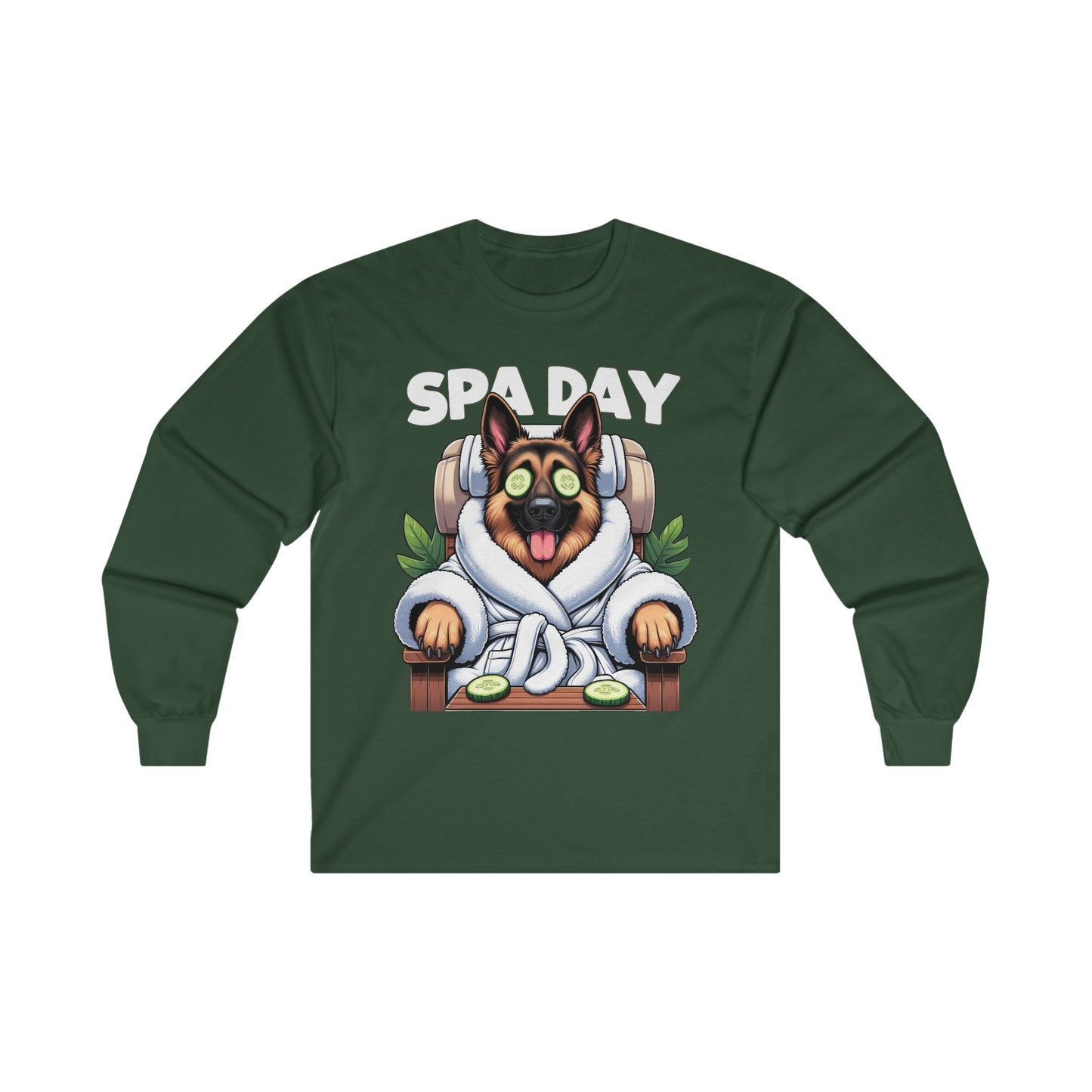 Spa Day Long Sleeve Shirt (20 colors) (German Shepherd)