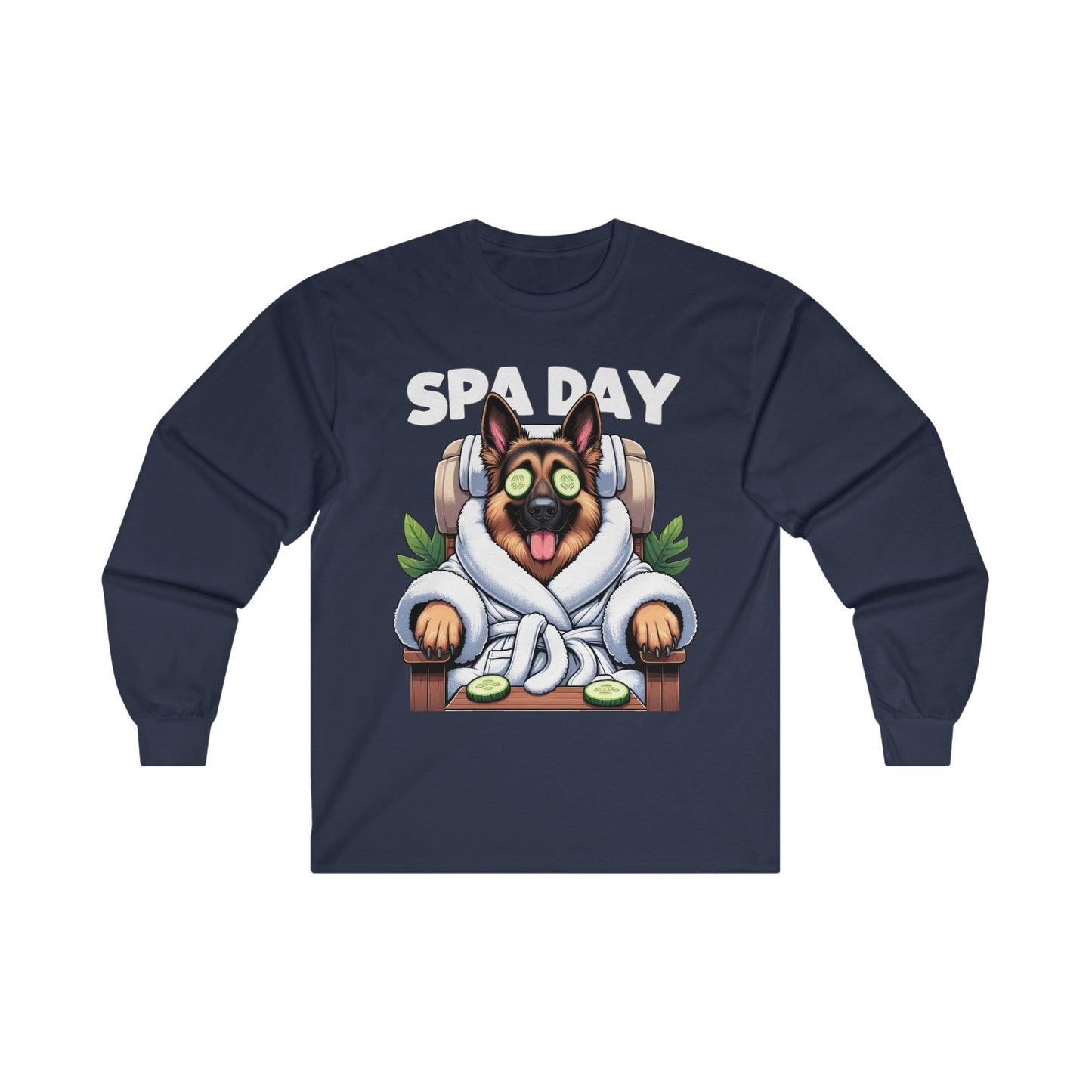 Spa Day Long Sleeve Shirt (20 colors) (German Shepherd)