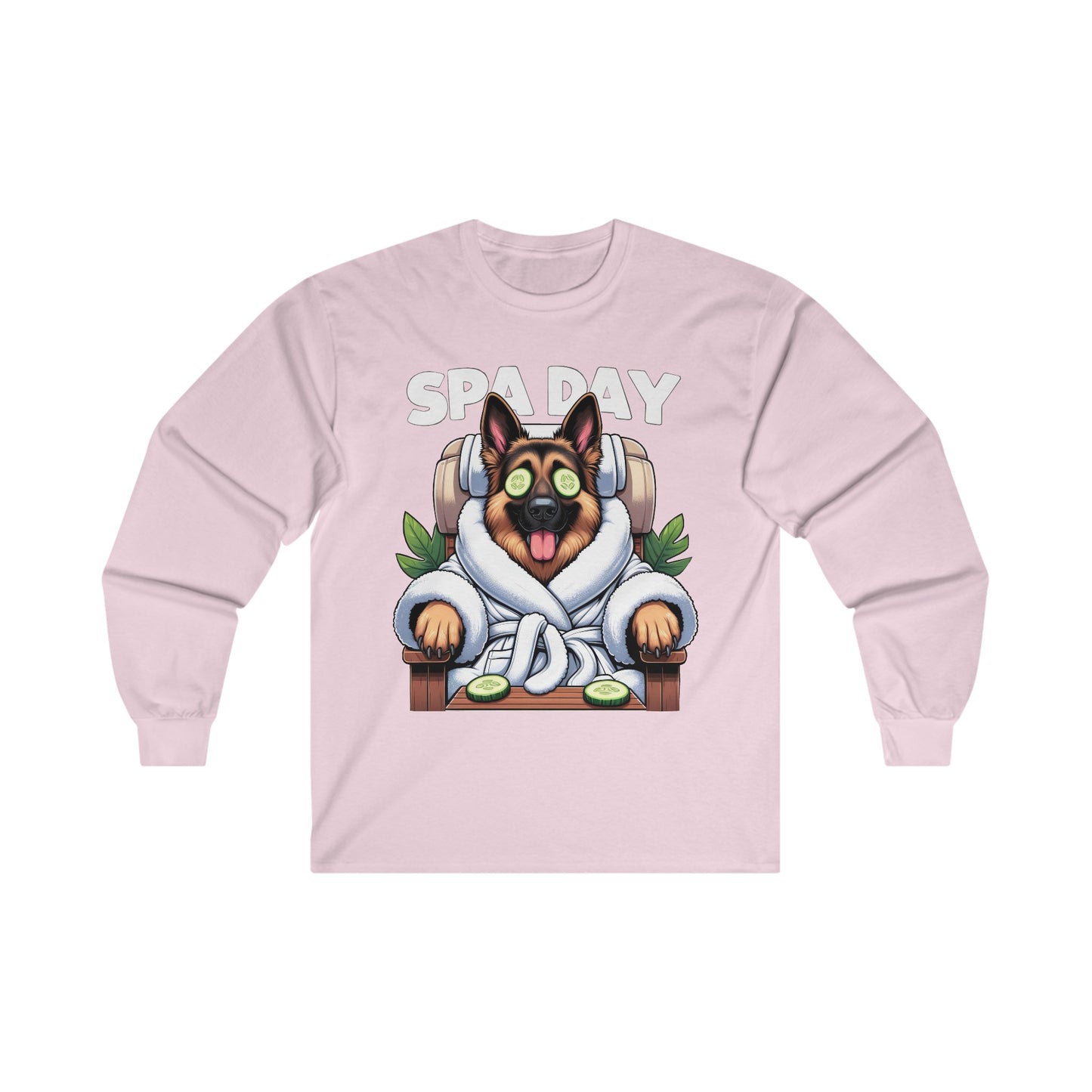 Spa Day Long Sleeve Shirt (20 colors) (German Shepherd)