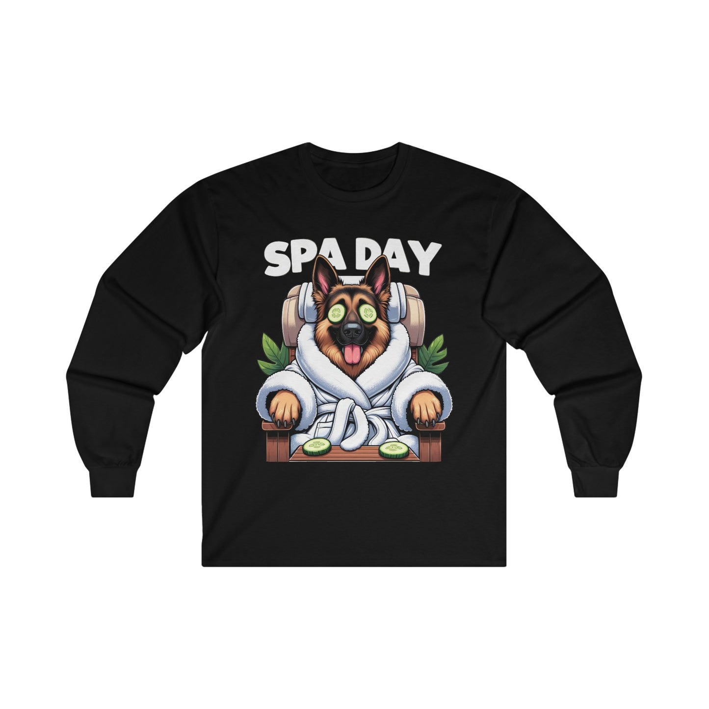 Spa Day Long Sleeve Shirt (20 colors) (German Shepherd)