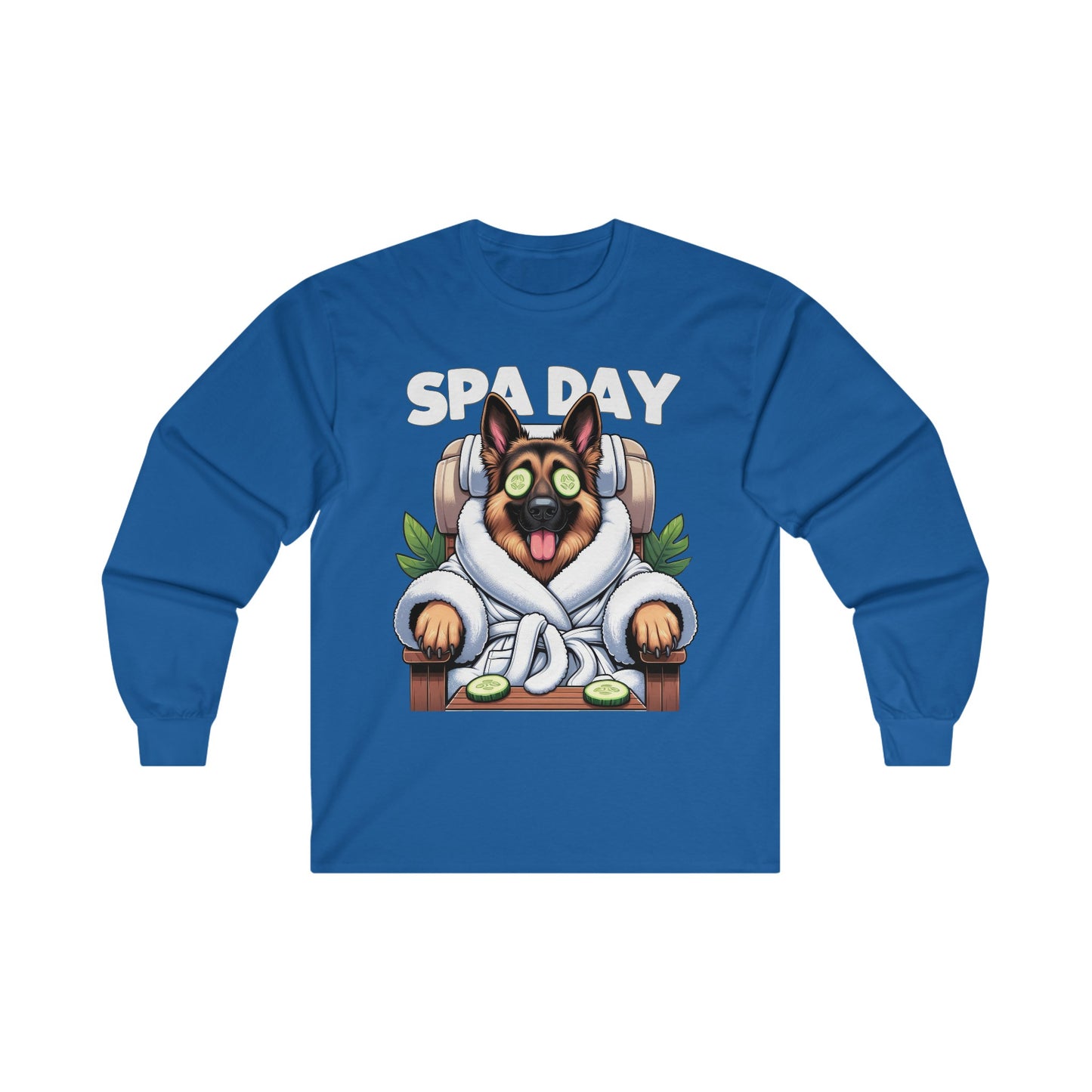 Spa Day Long Sleeve Shirt (20 colors) (German Shepherd)